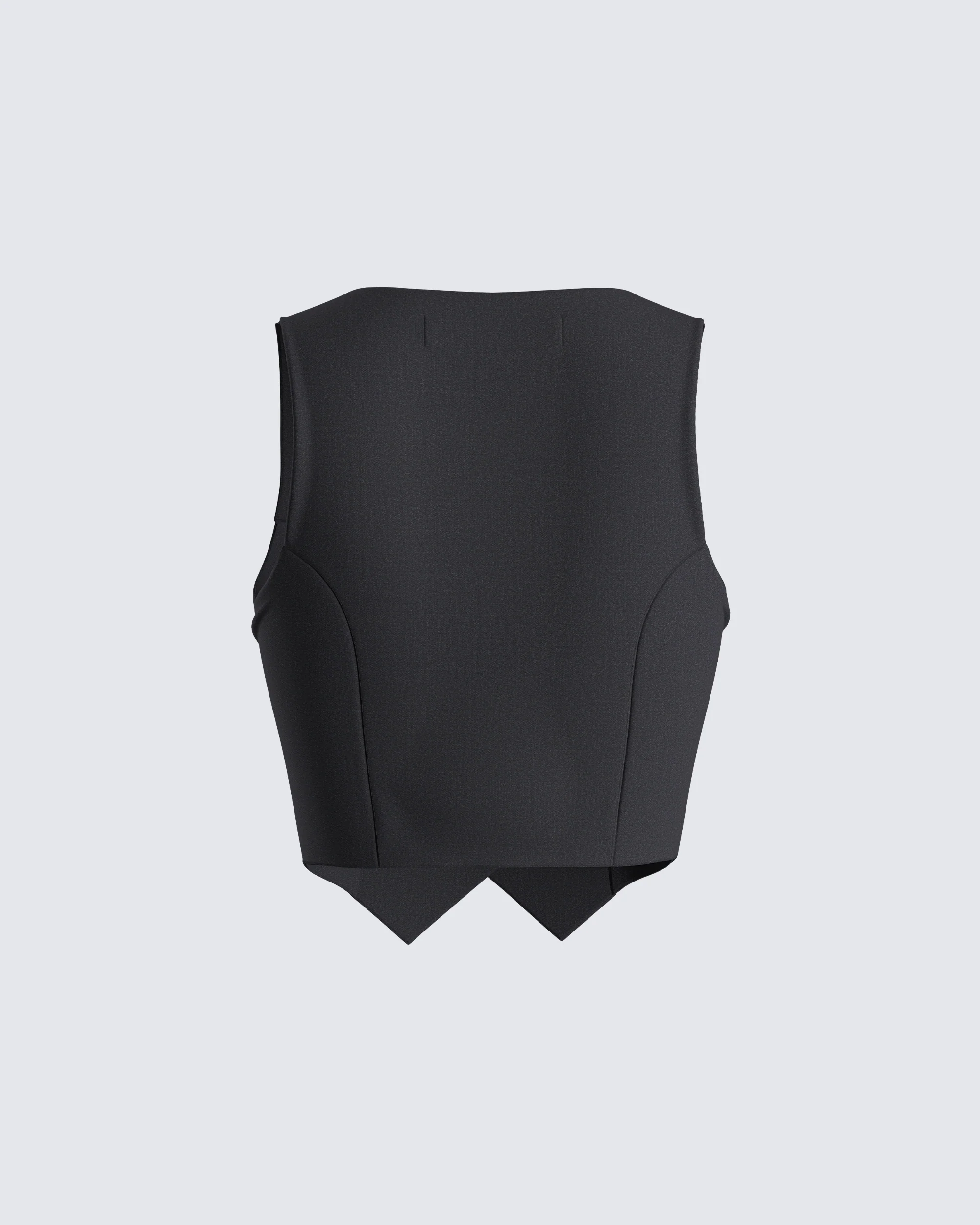 Deb Black Suiting Crop Vest Top - Image 3