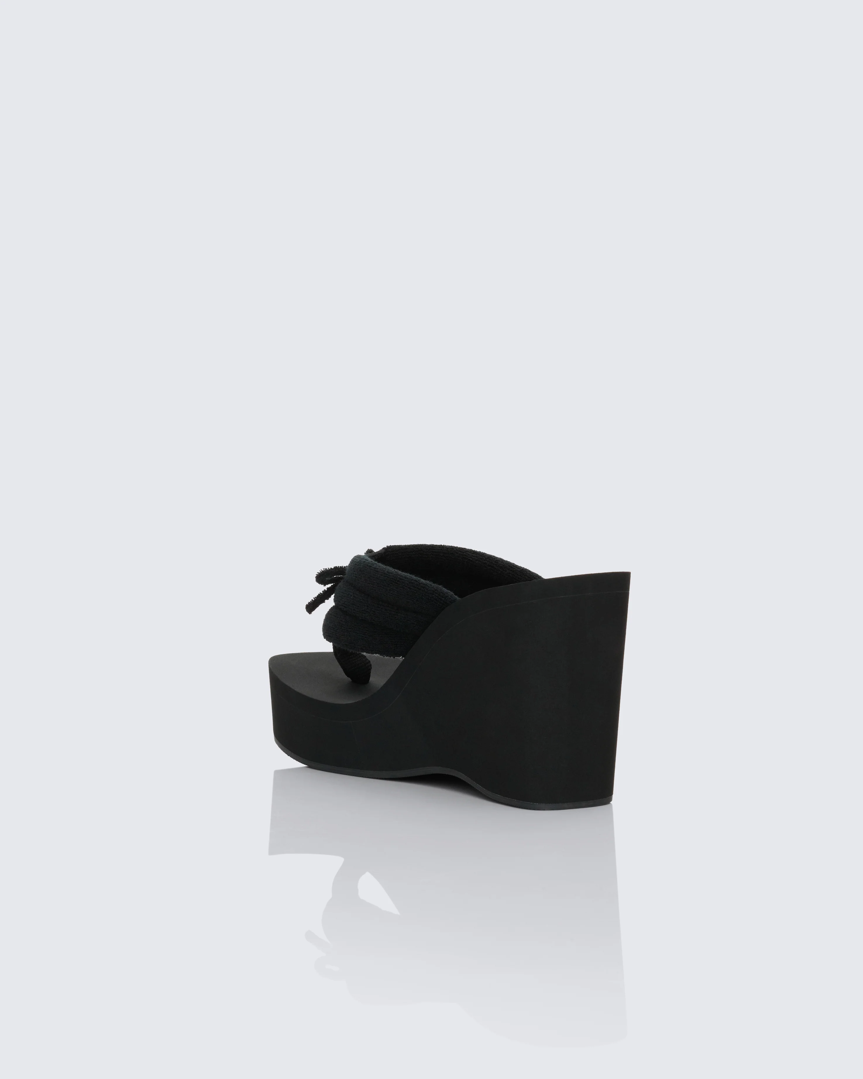 Deema Black Superstacked Wedge Flip Flop - Image 3