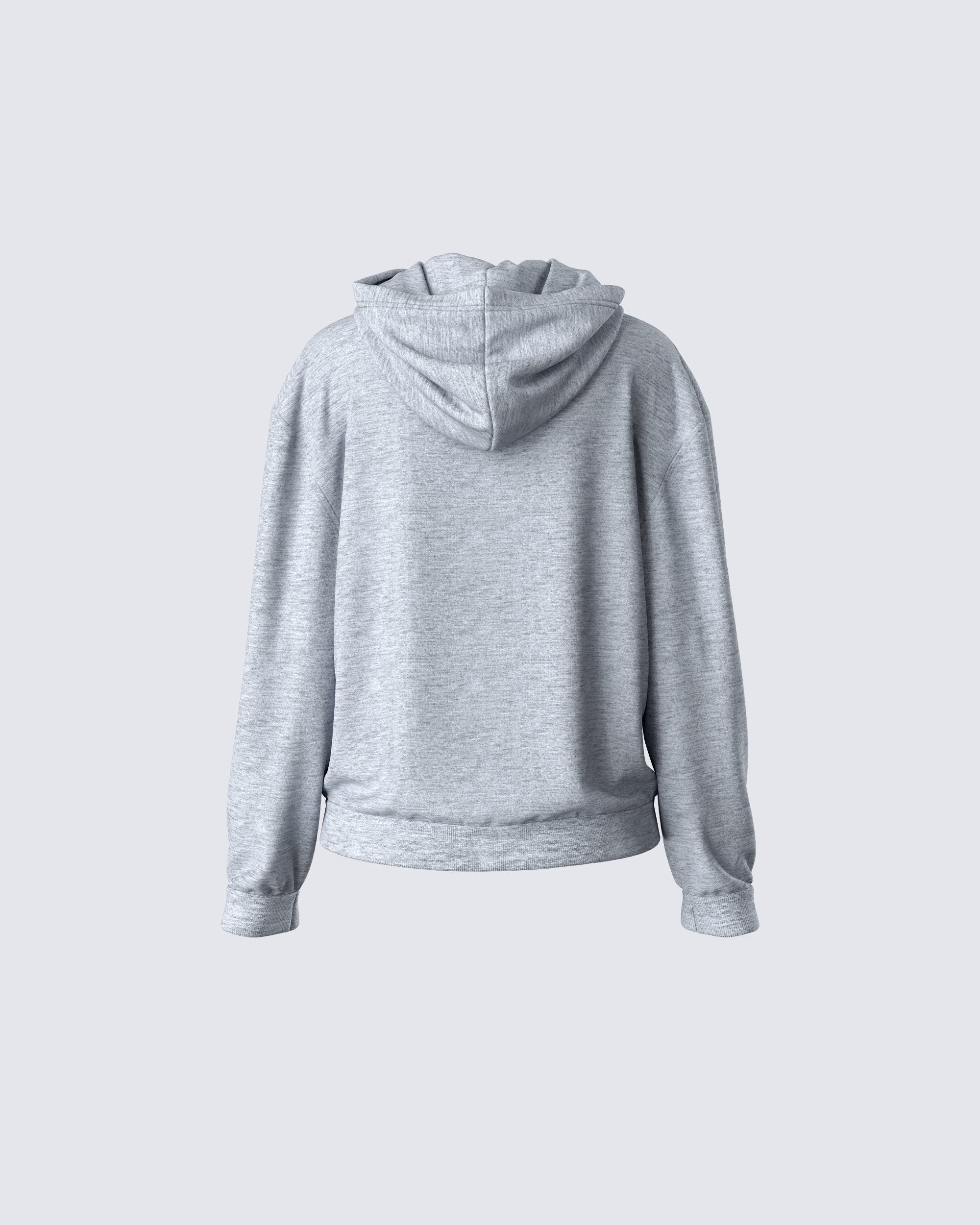 Delanie Grey Heather Fleece Hoodie - Image 3