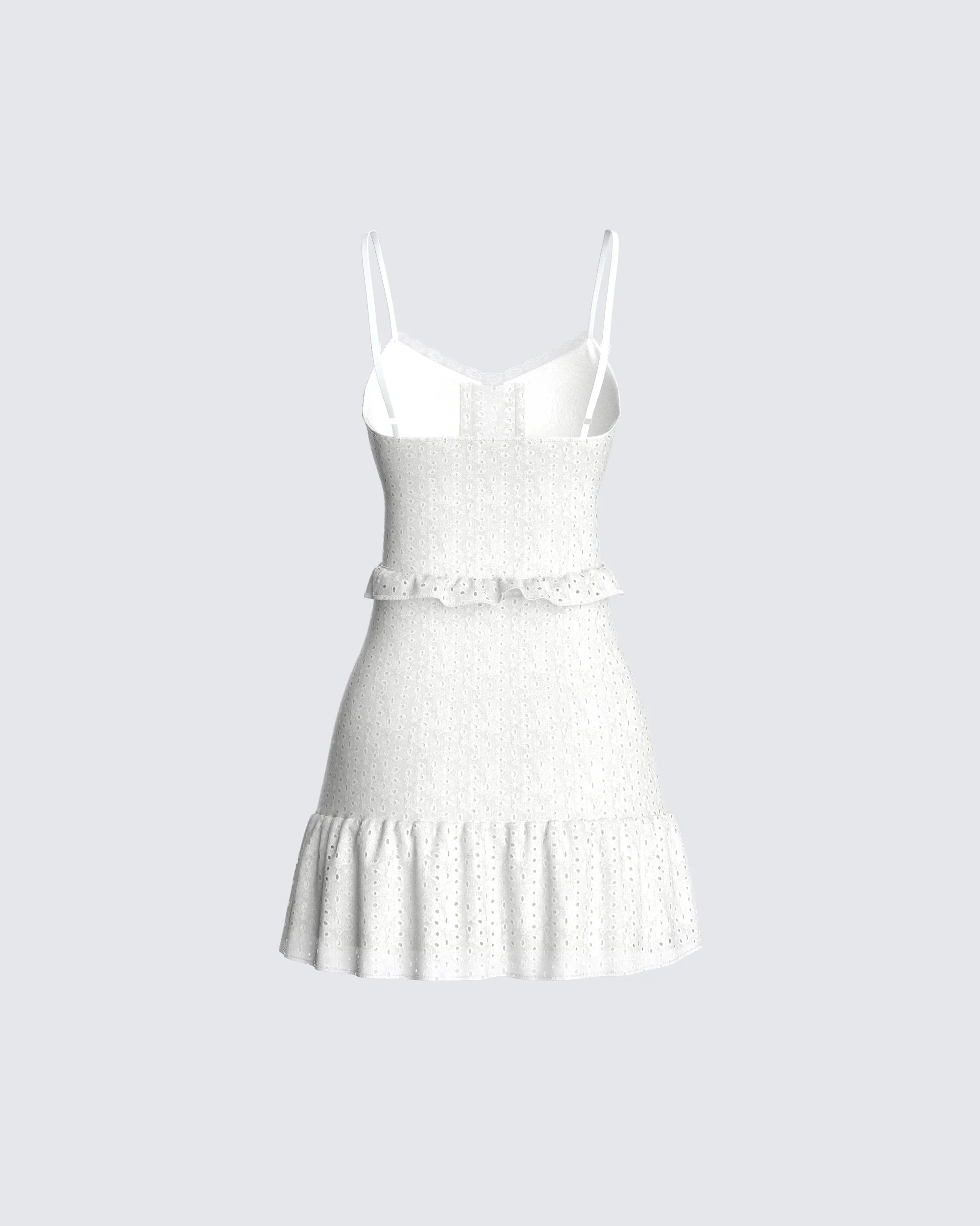 Delilah White Mini Dress - Image 3