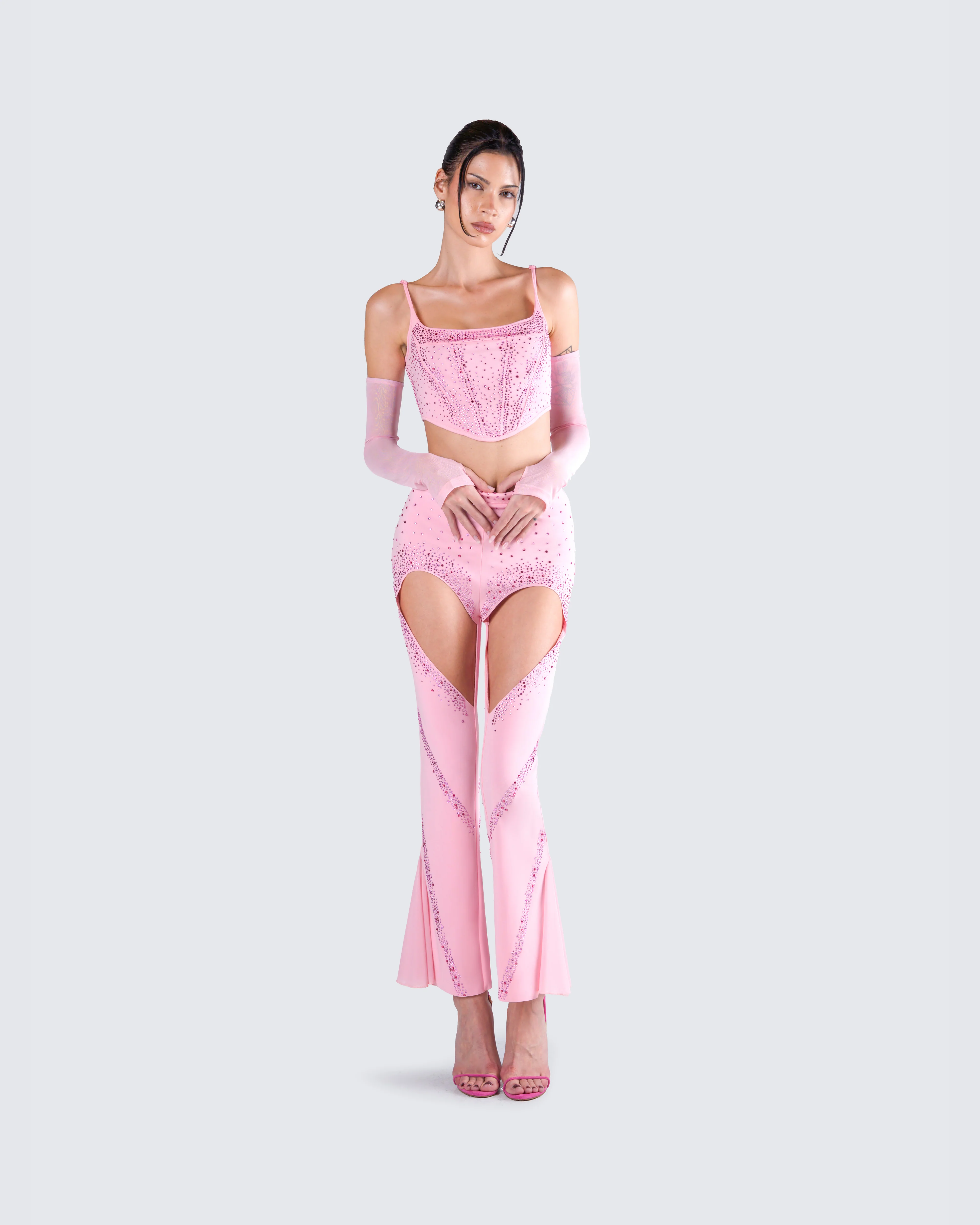 Delisa Pink Rhinestone Pant - Image 8