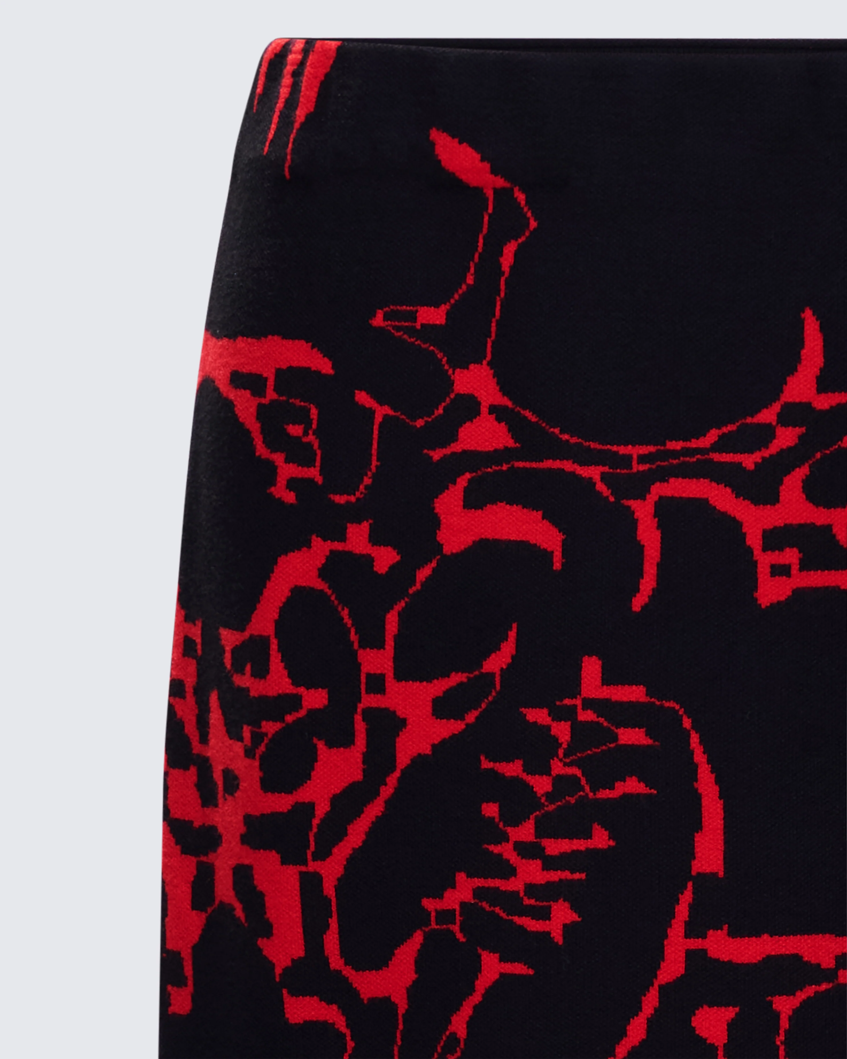 Dena Black Intarsia Knit Midi Skirt - Image 6