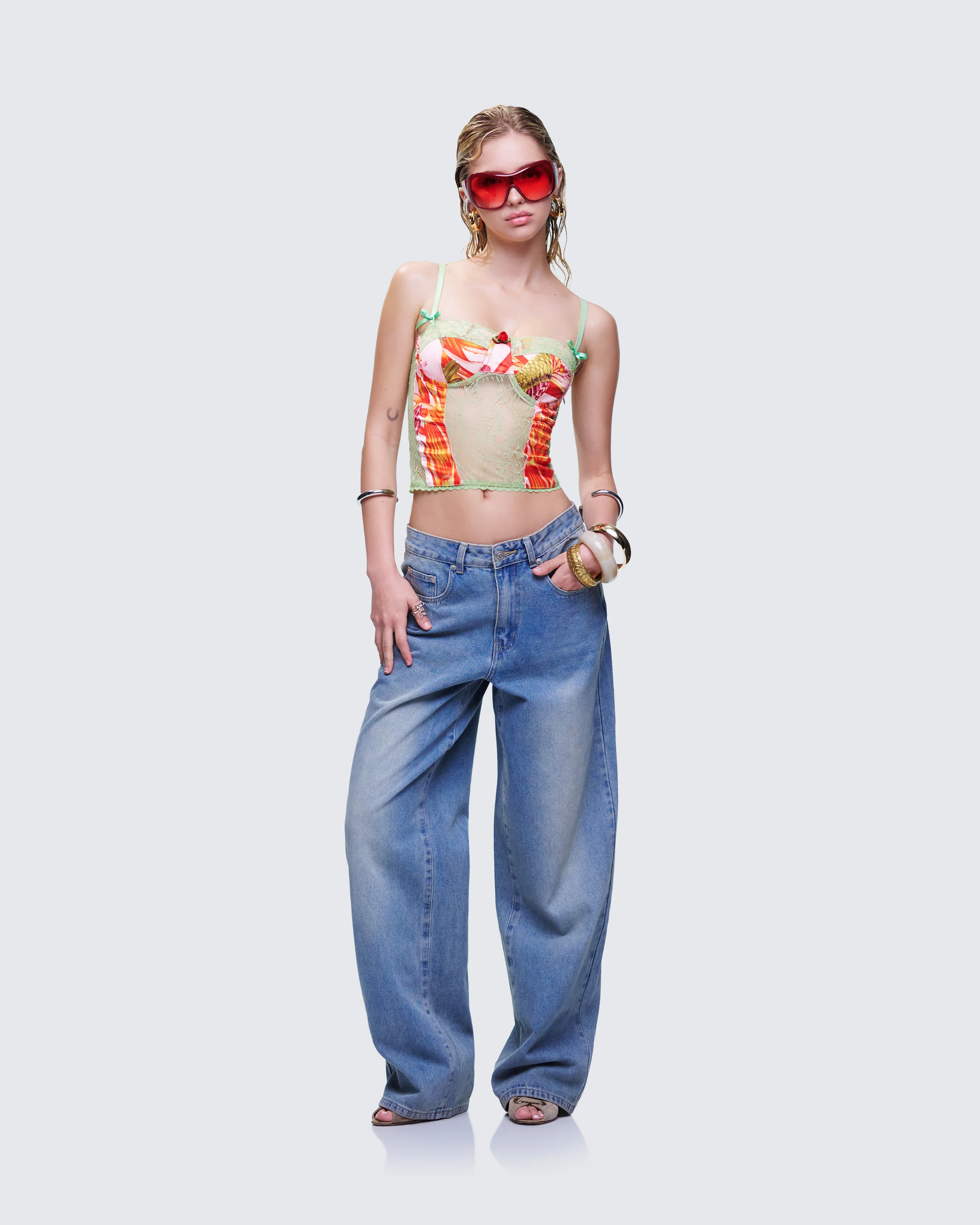 Devi Multi Print Corset Top - Image 5