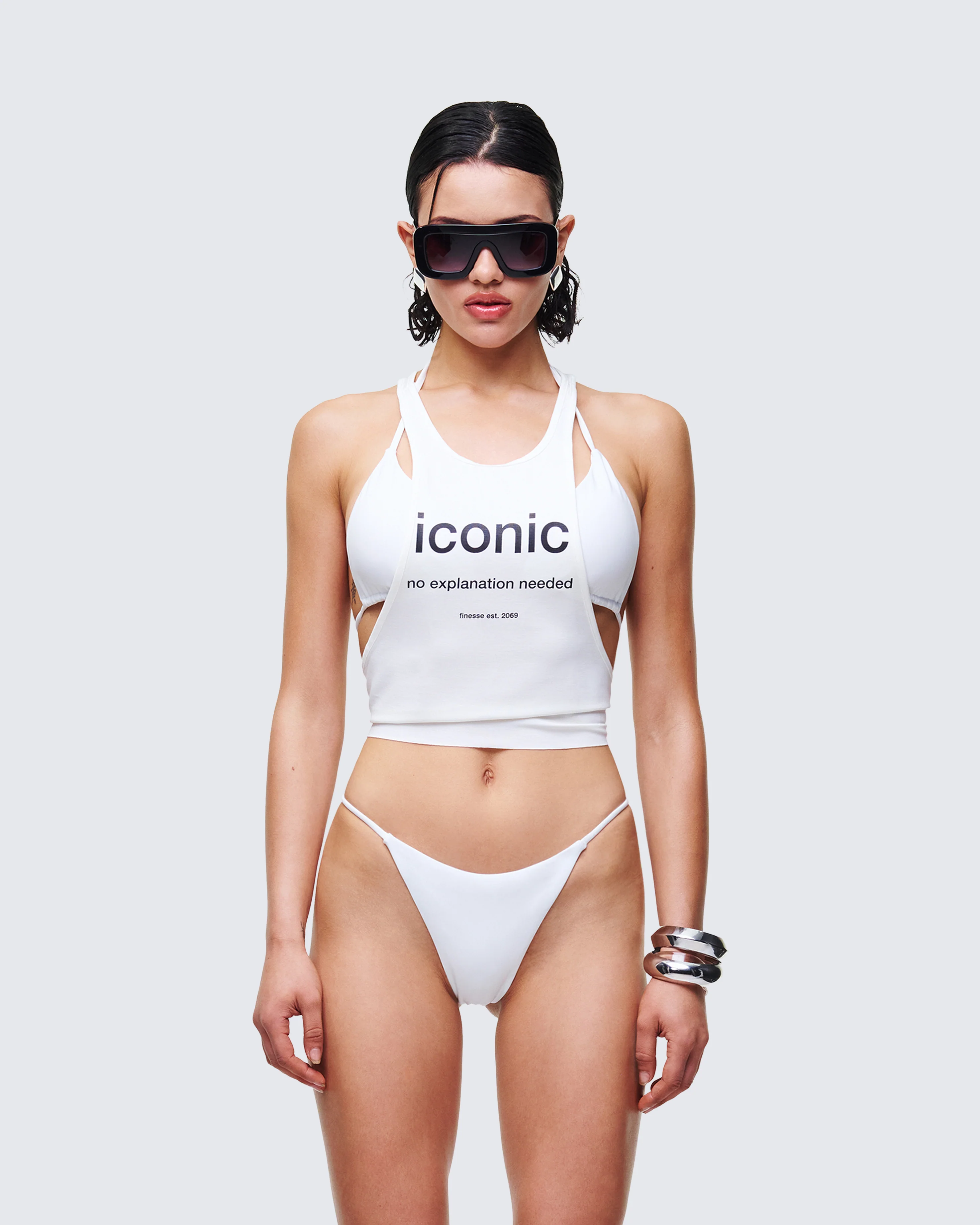 Dido White Cutaway Graphic Tank - Image 2