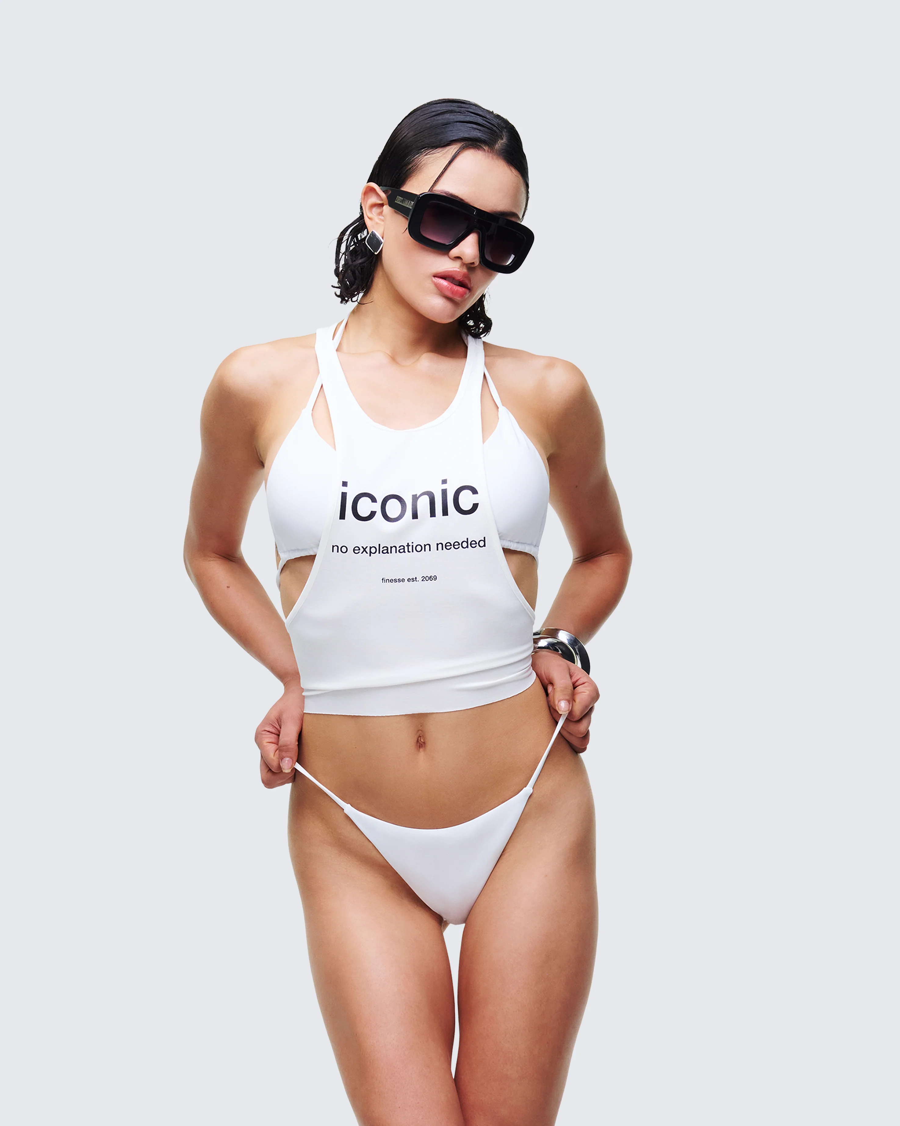 Dido White Cutaway Graphic Tank - Image 3