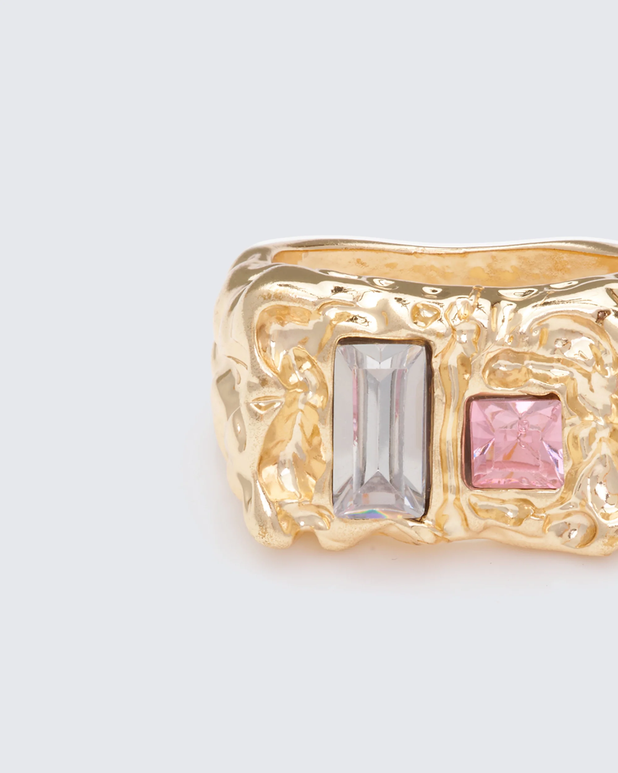 Disa Gold Molten Gem Ring - Image 3
