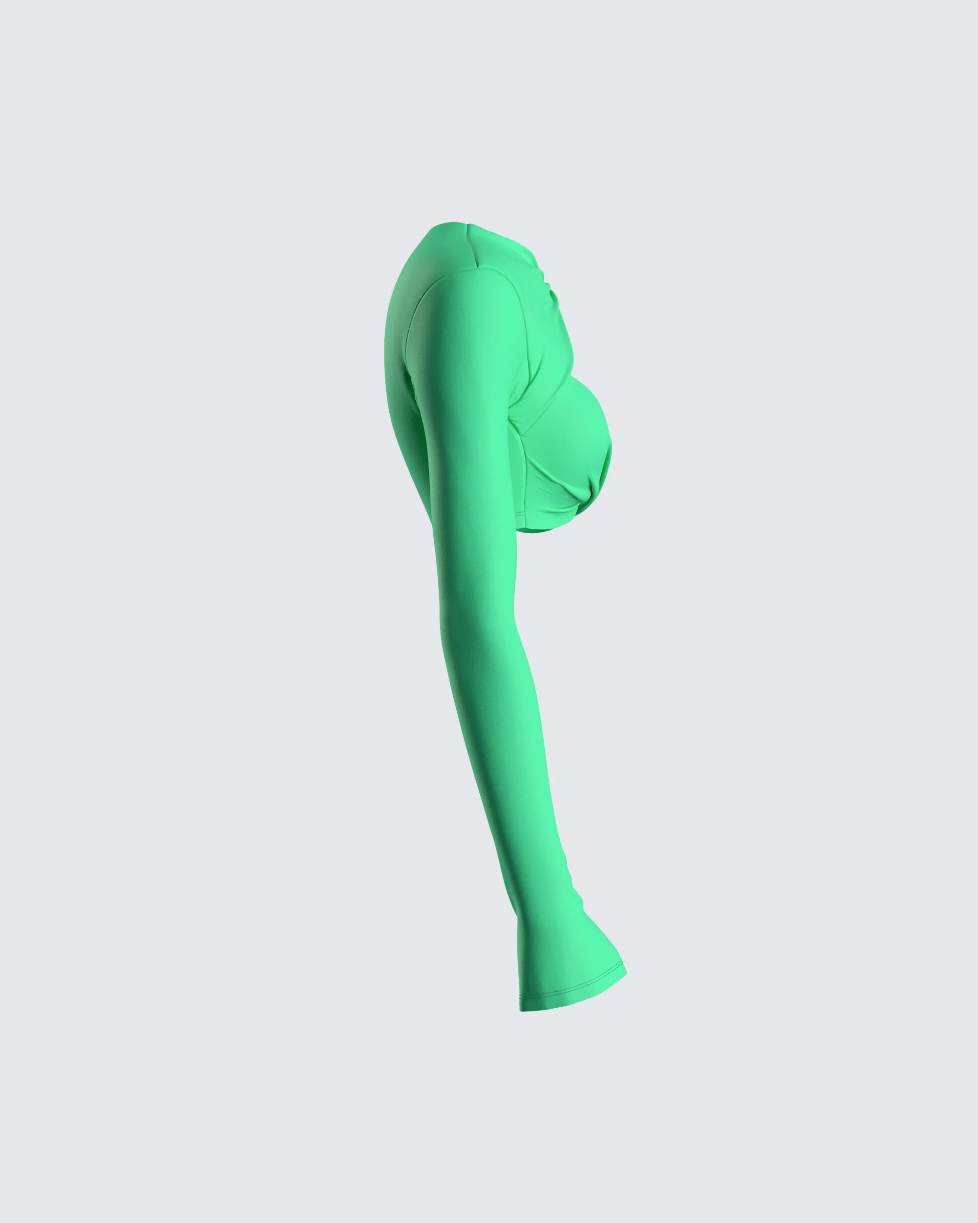 Domino Green Jersey Asymmetric Top - Image 2