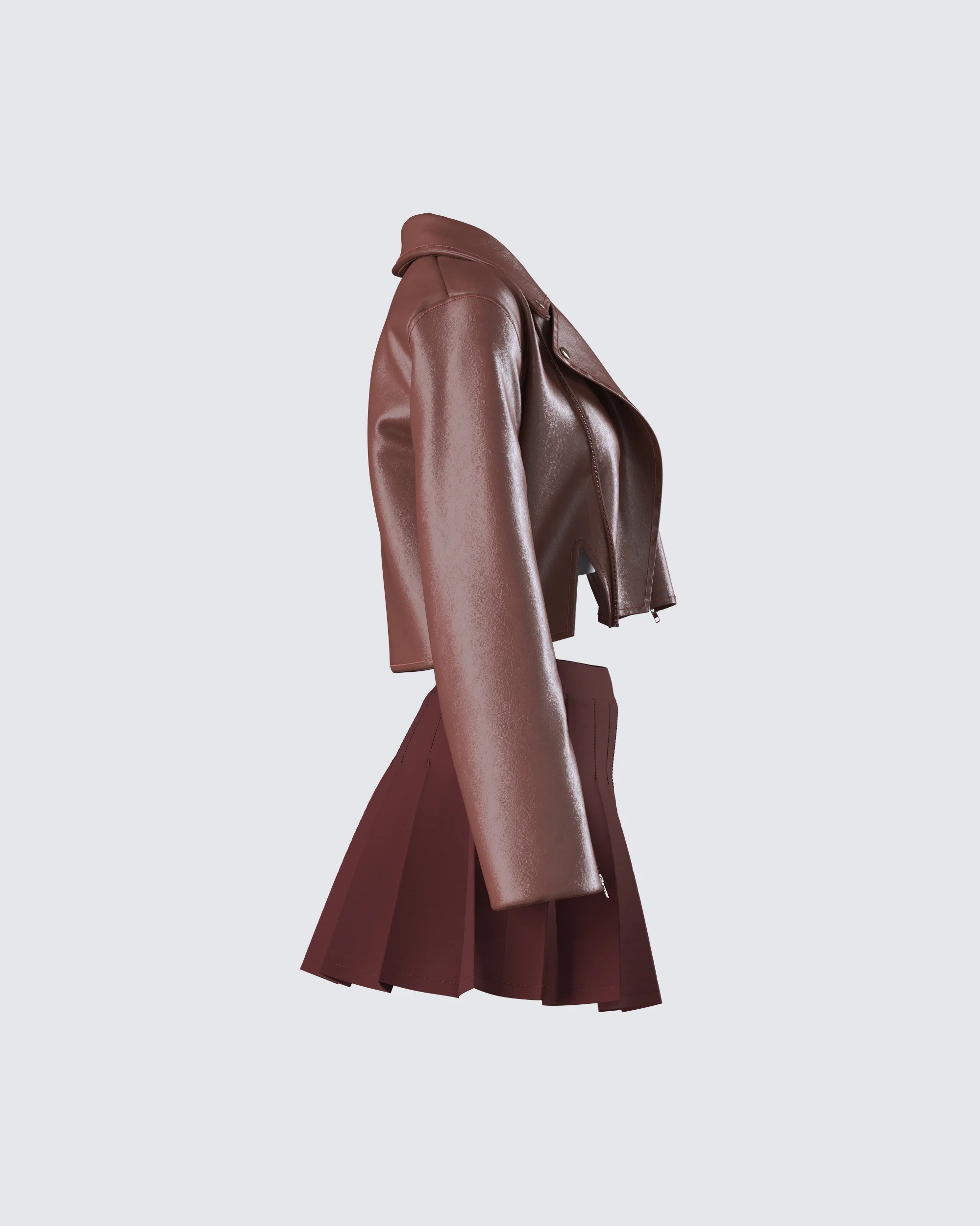 Donny Brown Pleated Set - Image 2