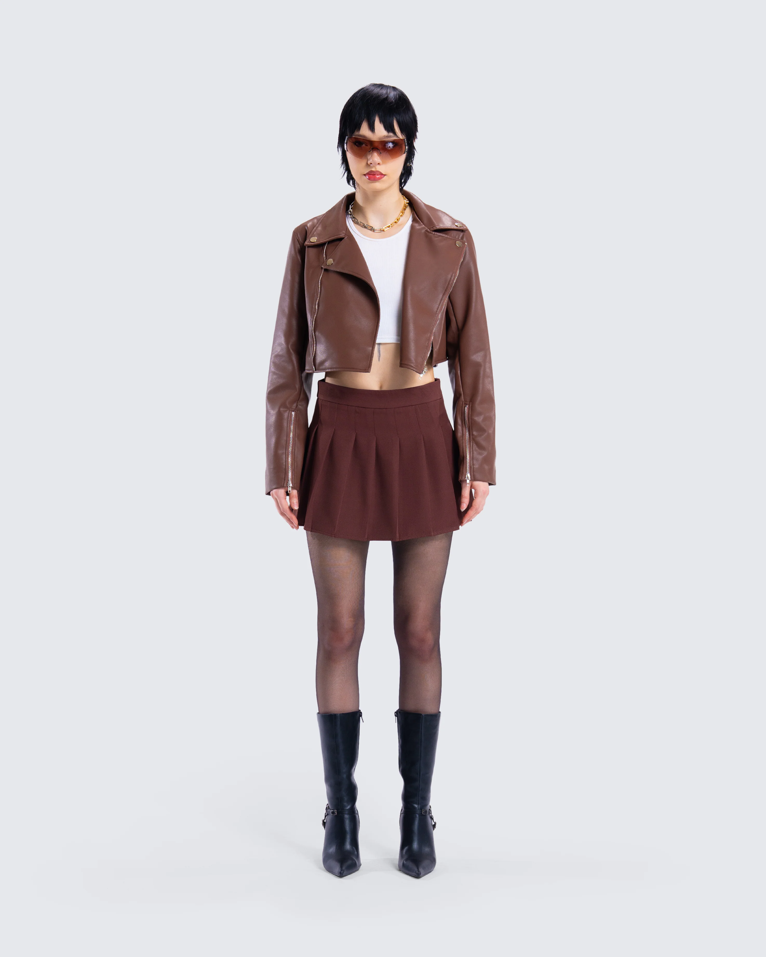 Donny Brown Pleated Set - Image 4