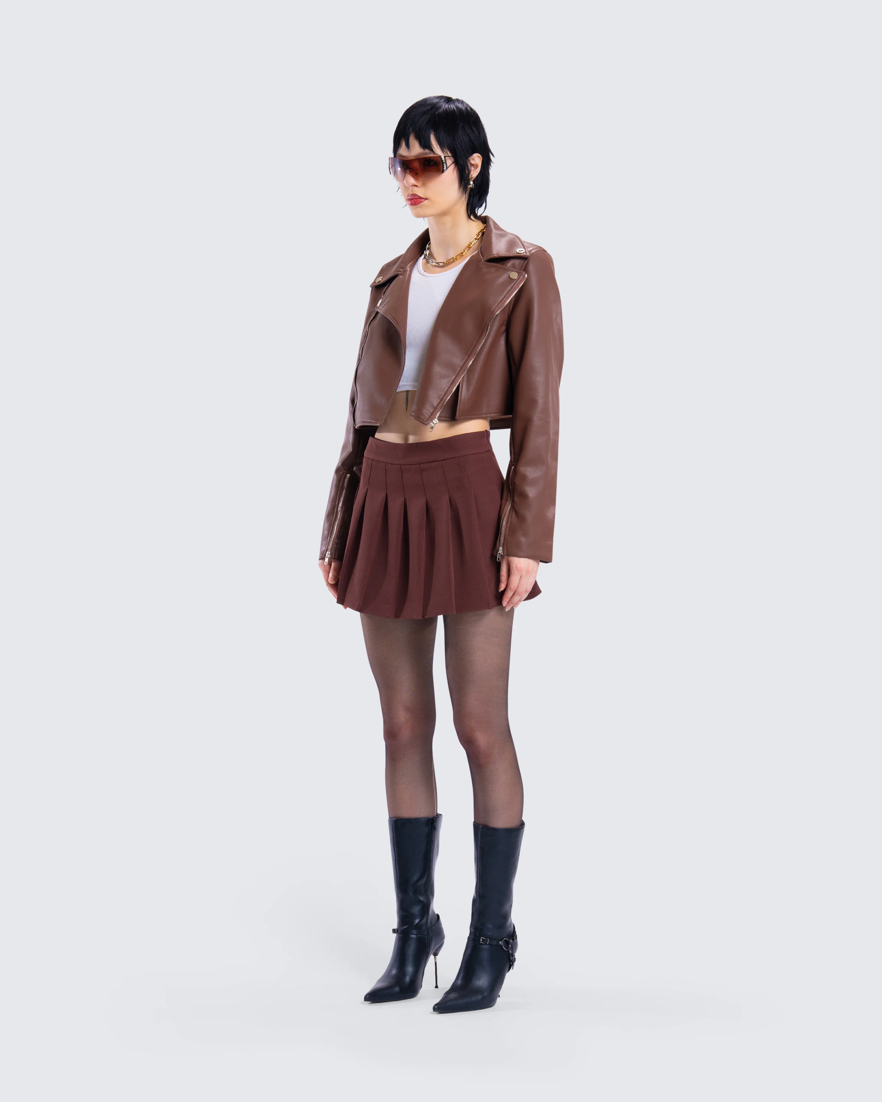 Donny Brown Pleated Set - Image 5