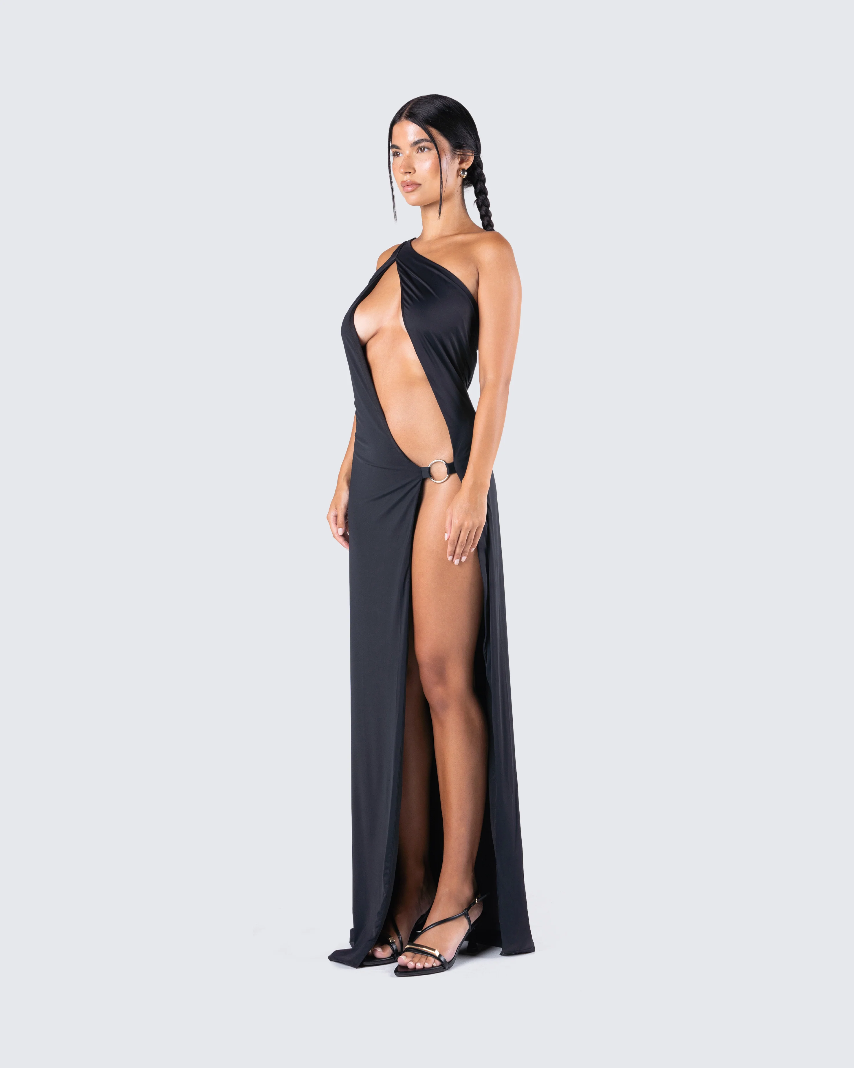 Dorian Black Cut Out Dress - Image 5