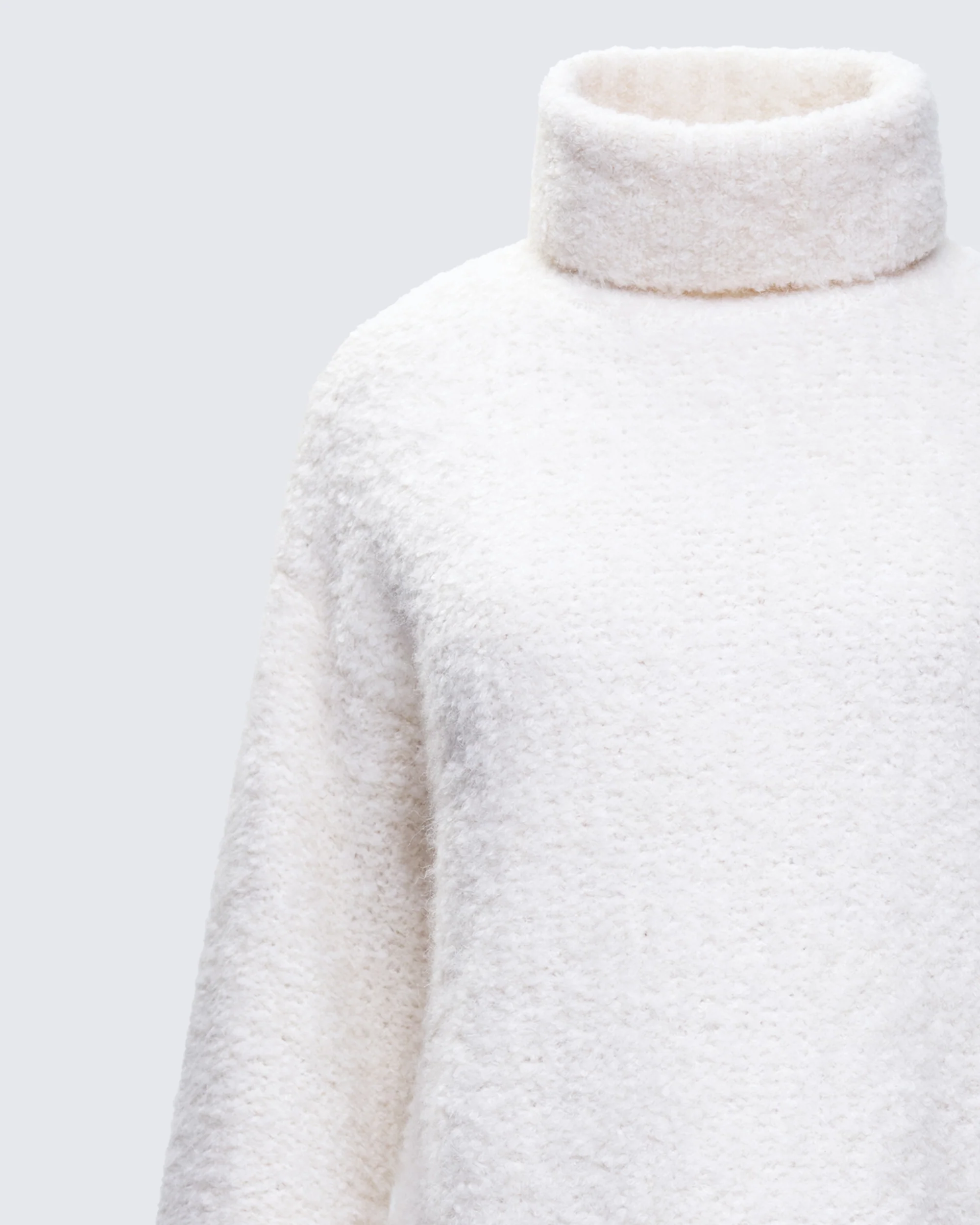 Dorinda Cream Oversized Turtleneck Sweater - Image 6