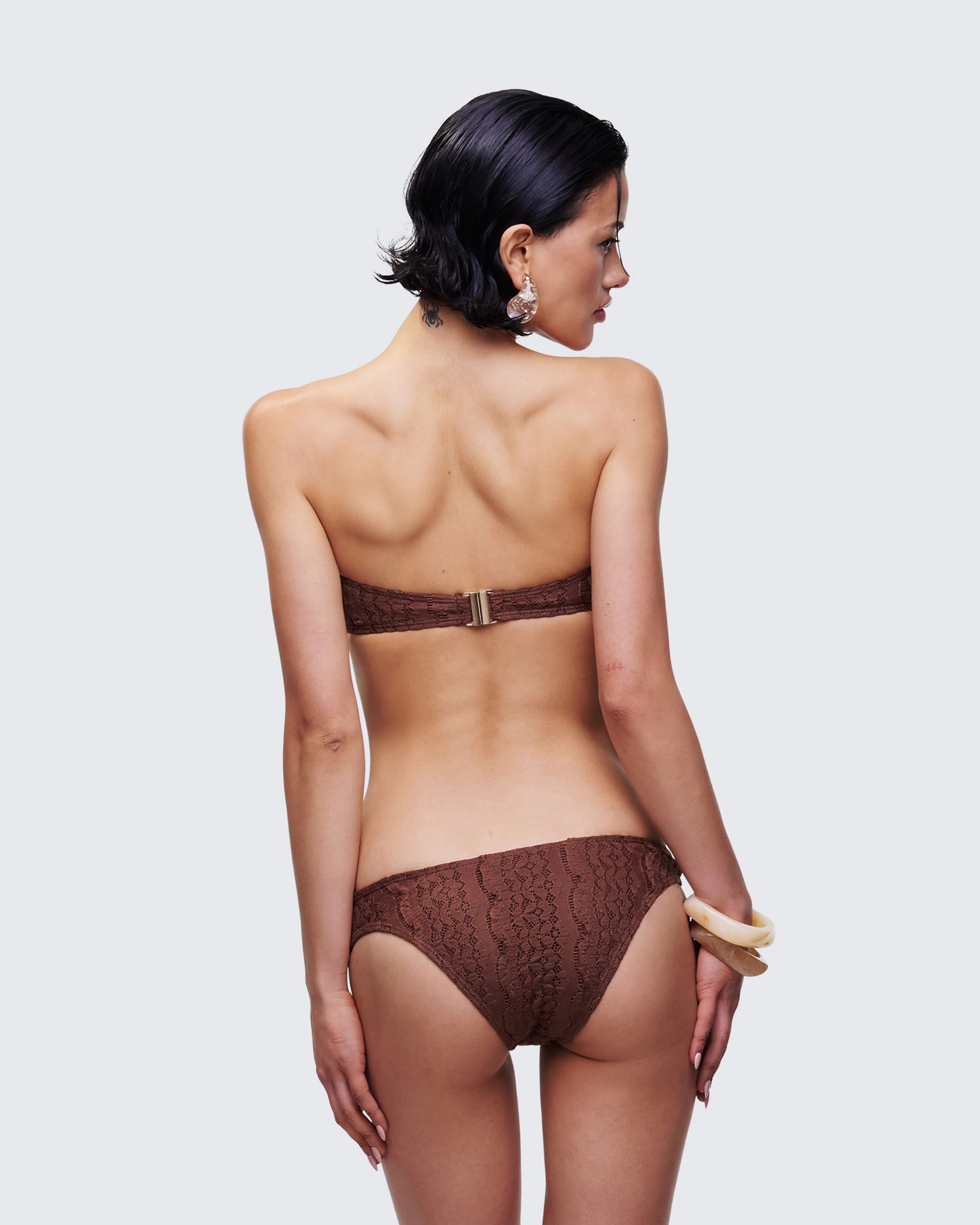 Dreya Brown Textured Bikini Top - Image 4