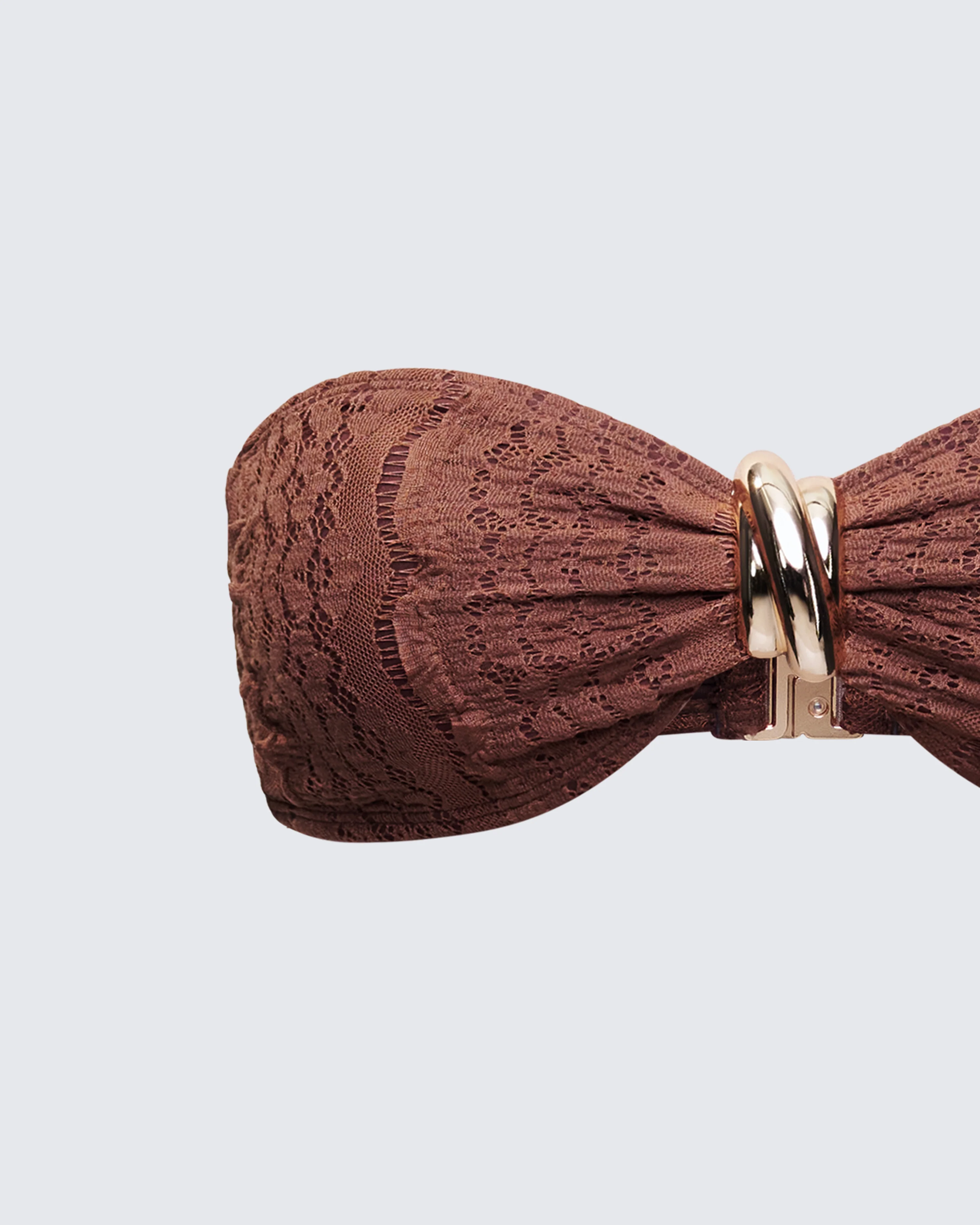 Dreya Brown Textured Bikini Top - Image 6