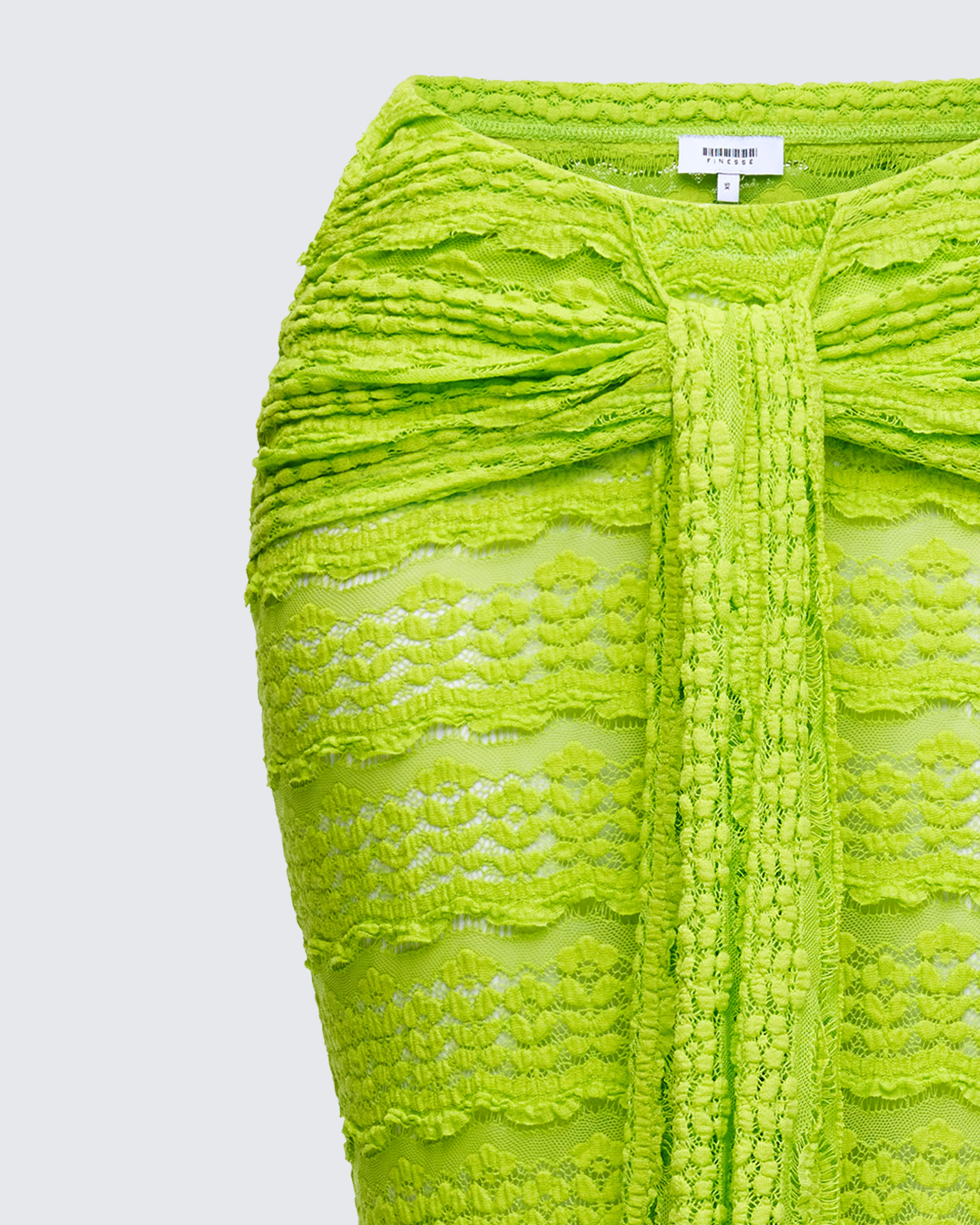 Dreya Green Textured Maxi Skirt - Image 6