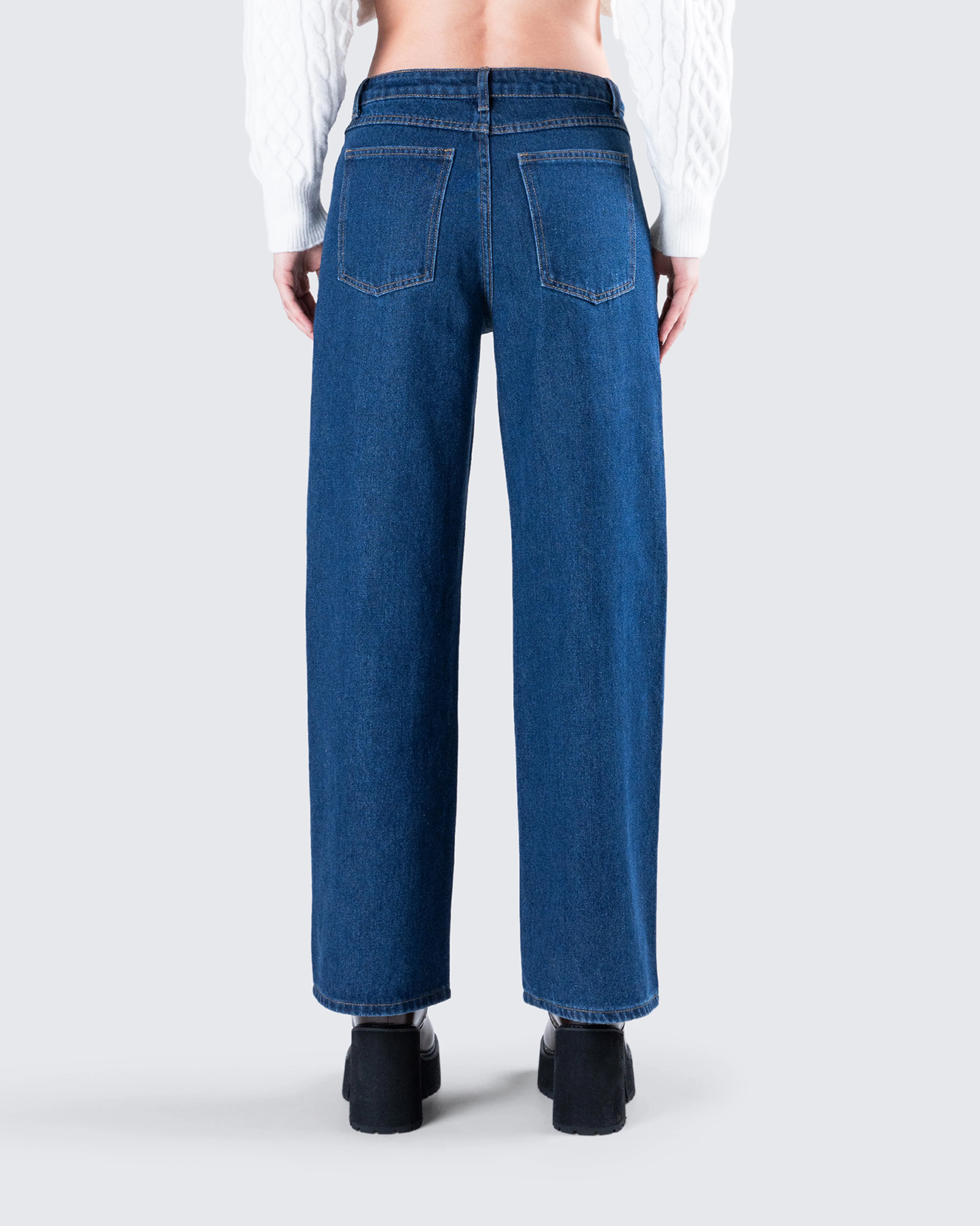 Dulcie Blue Denim Wide Leg Jean - Image 5