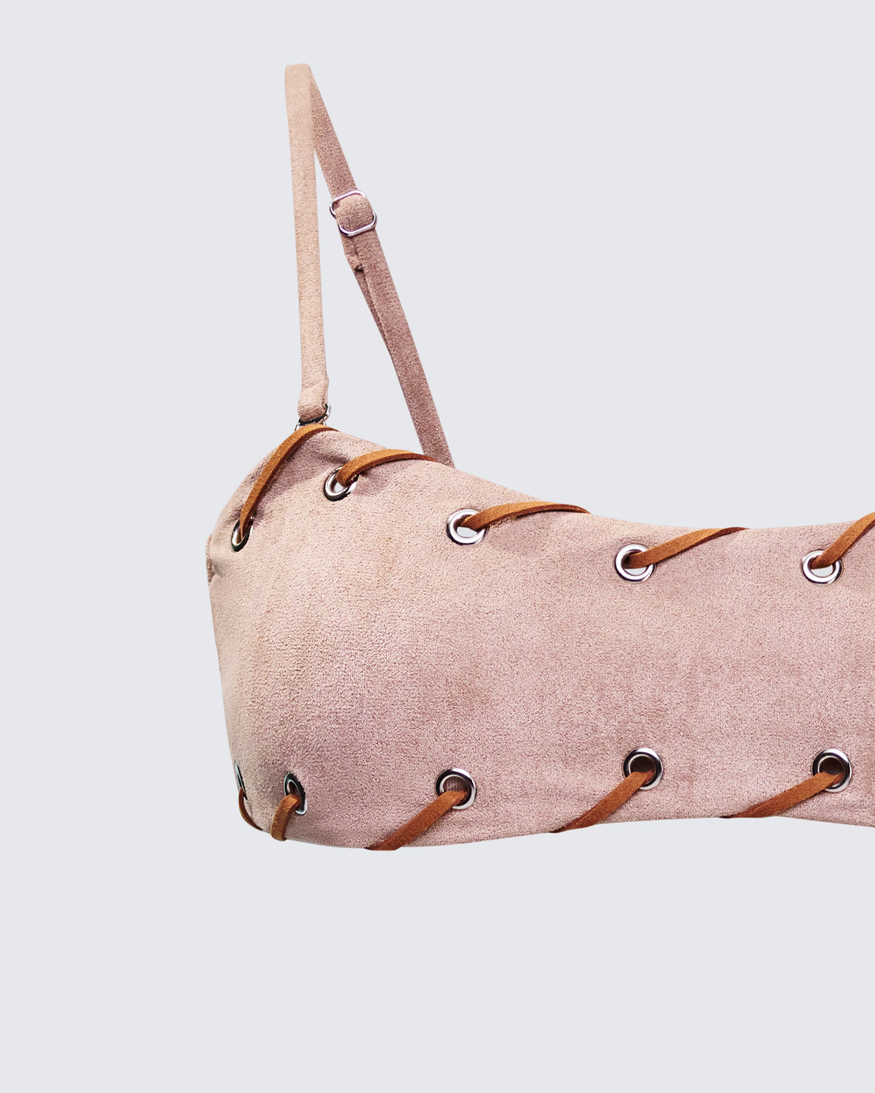 Dusk Tan Laced Bikini Top - Image 6