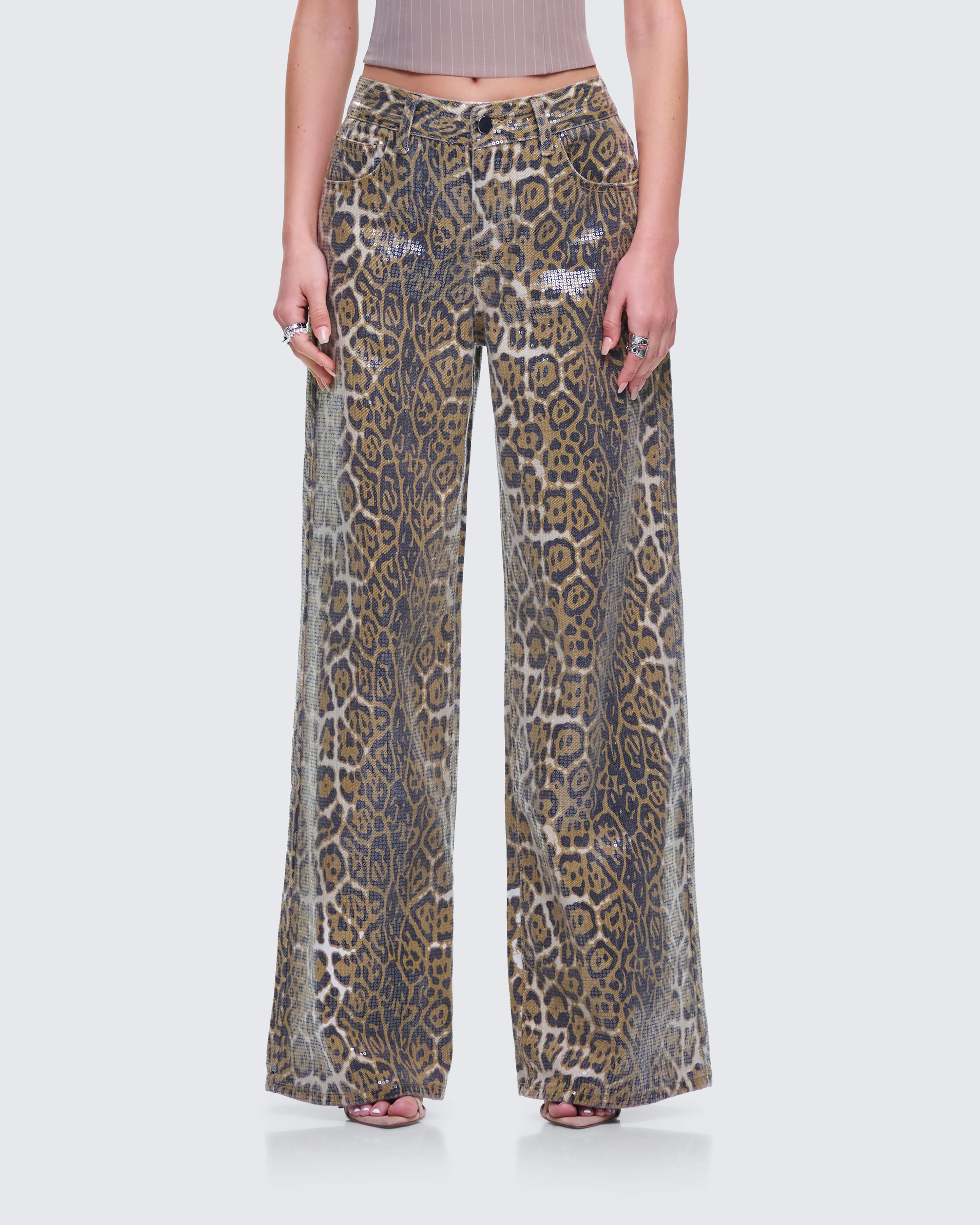 Eider Leopard Print Sequin Pant - Image 4