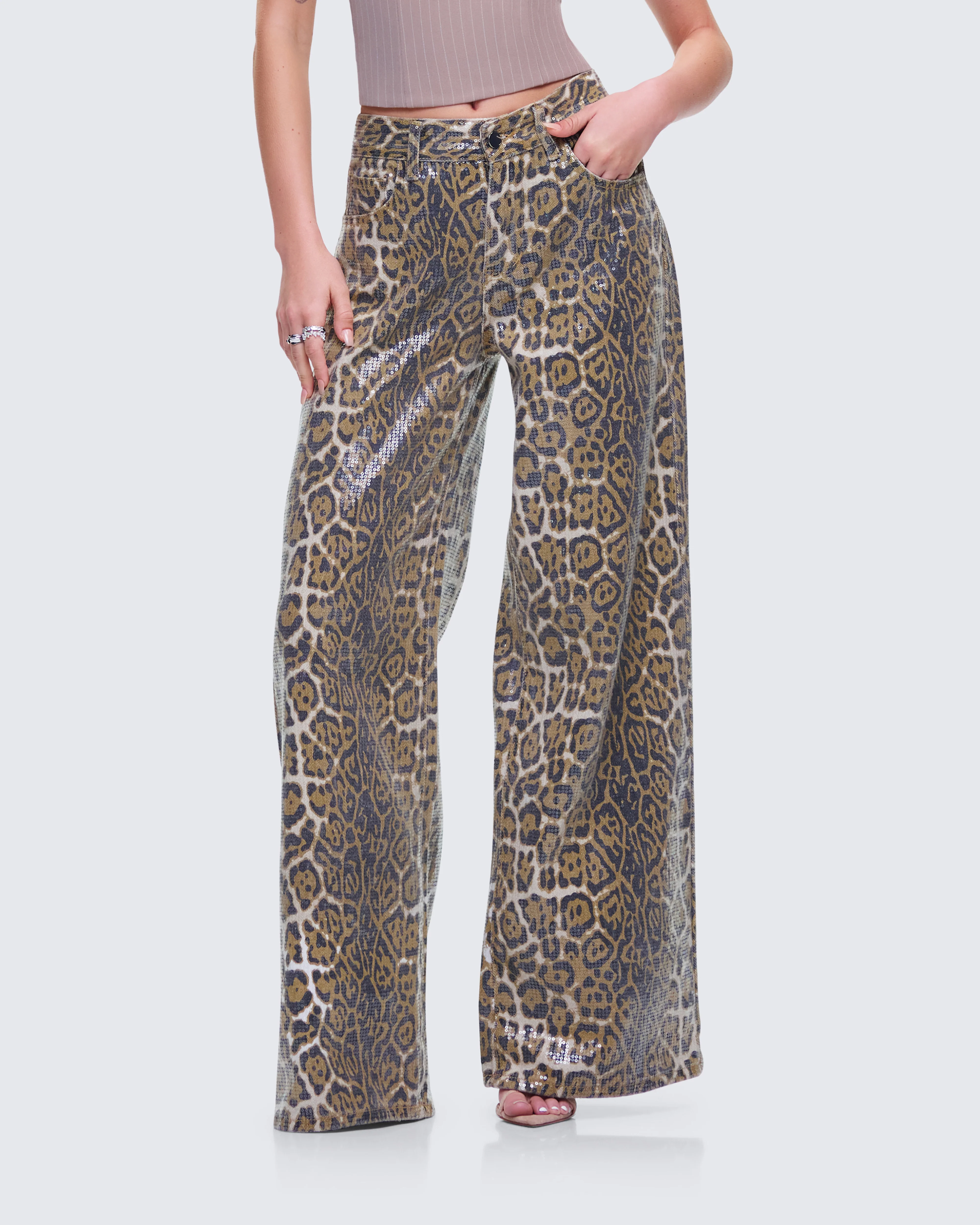 Eider Leopard Print Sequin Pant - Image 5