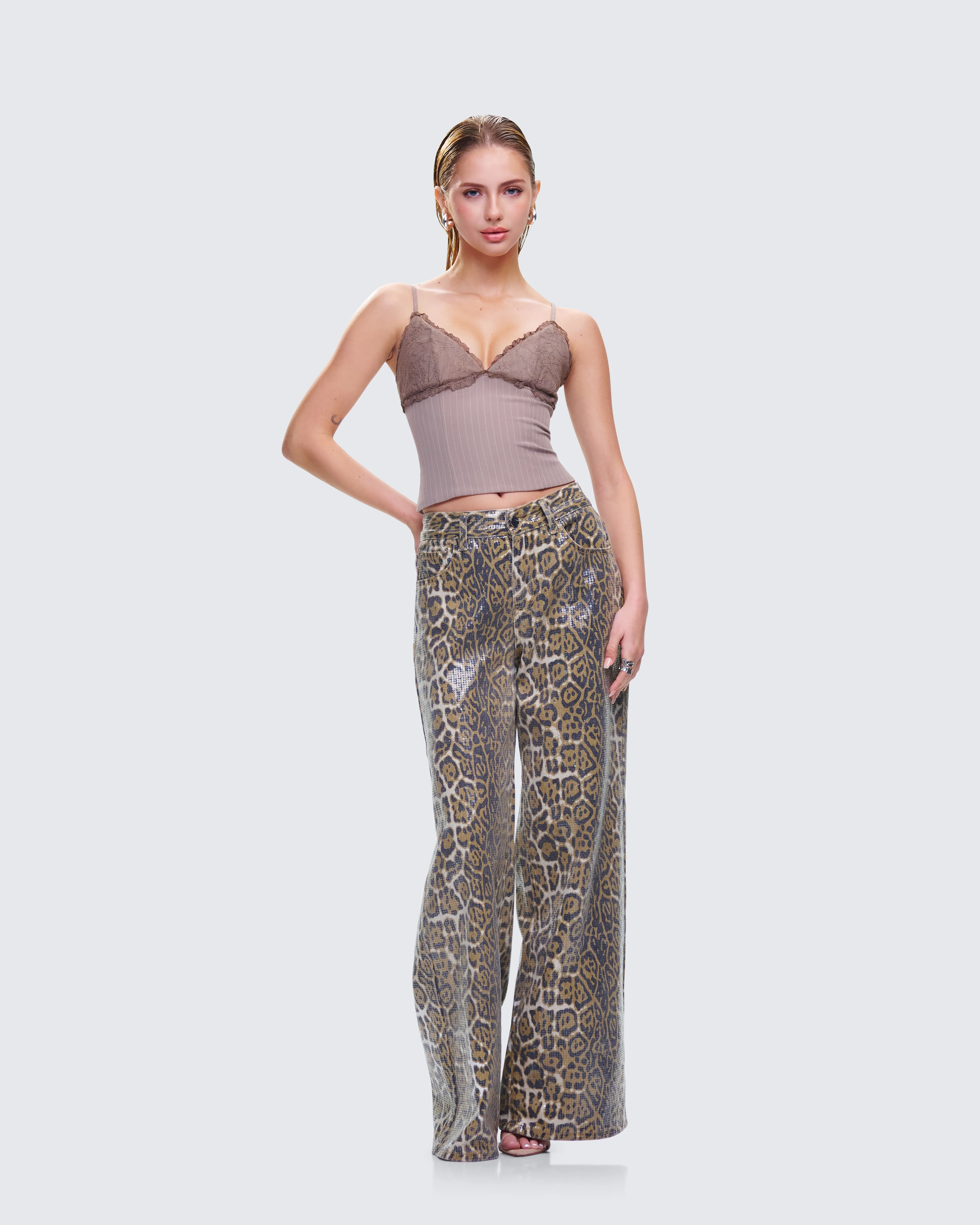 Eider Leopard Print Sequin Pant - Image 8