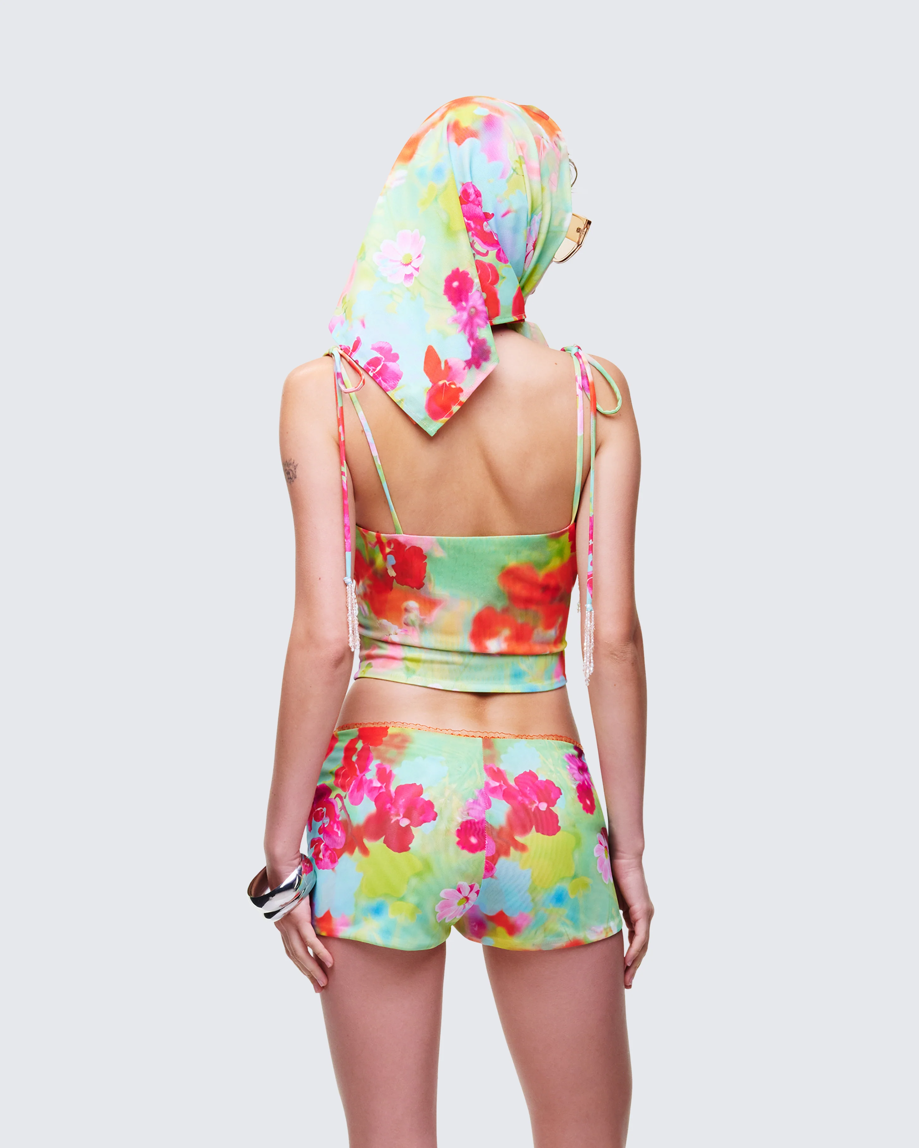 Eira Multi Print Mesh Headscarf - Image 4