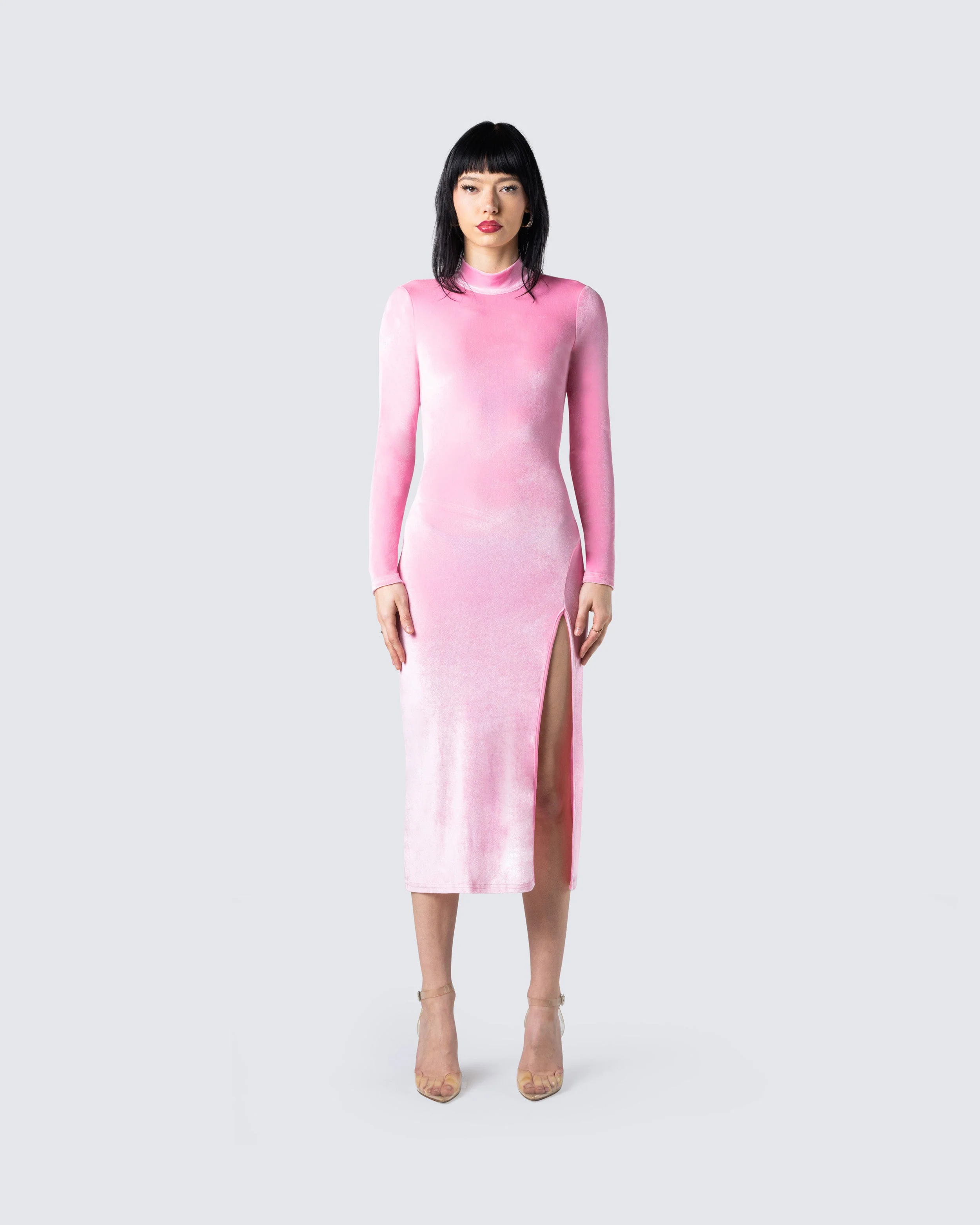 Eira Pink Backless Midi Dress - Image 4