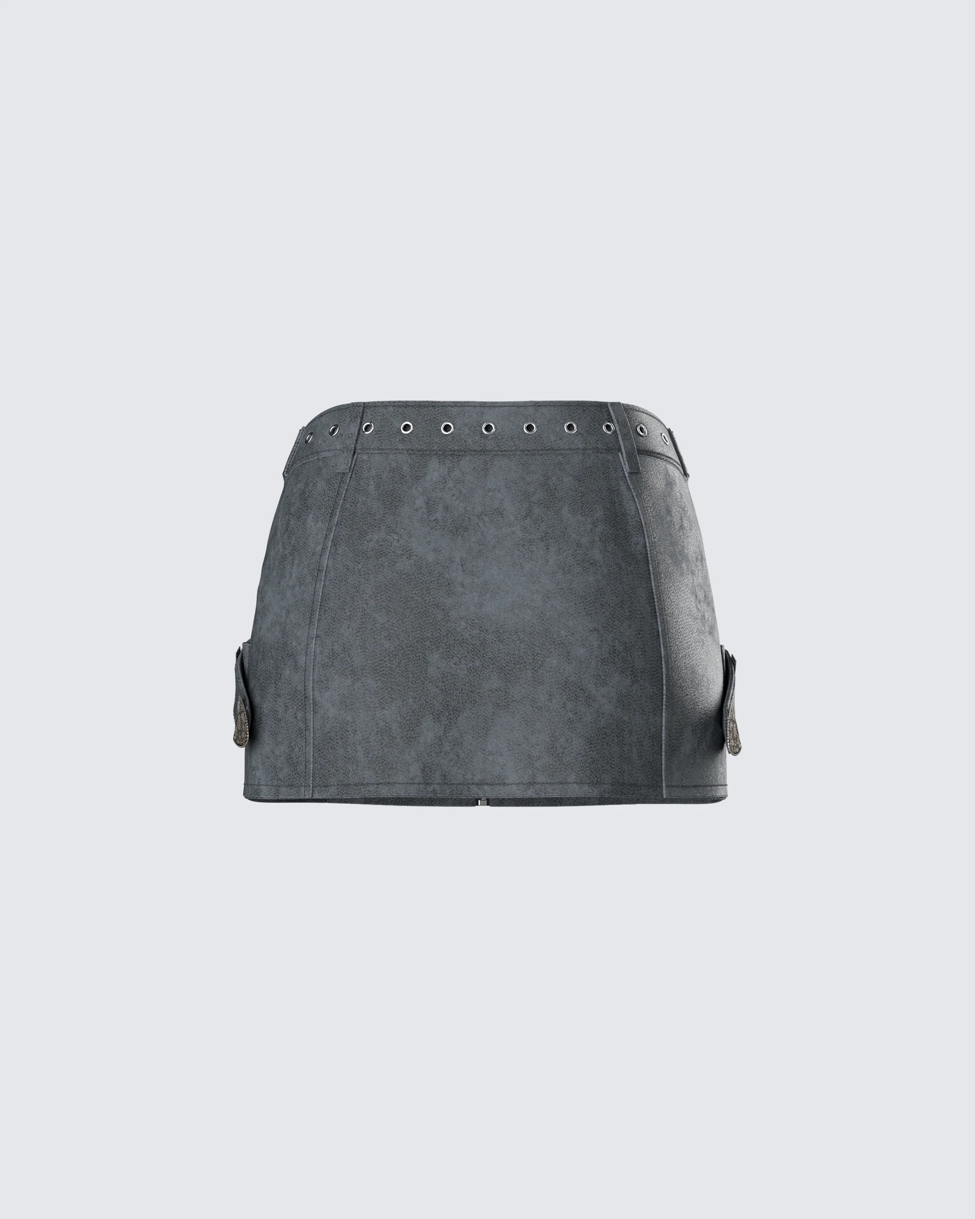 Eirene Vegan Leather Mini Skirt - Image 3