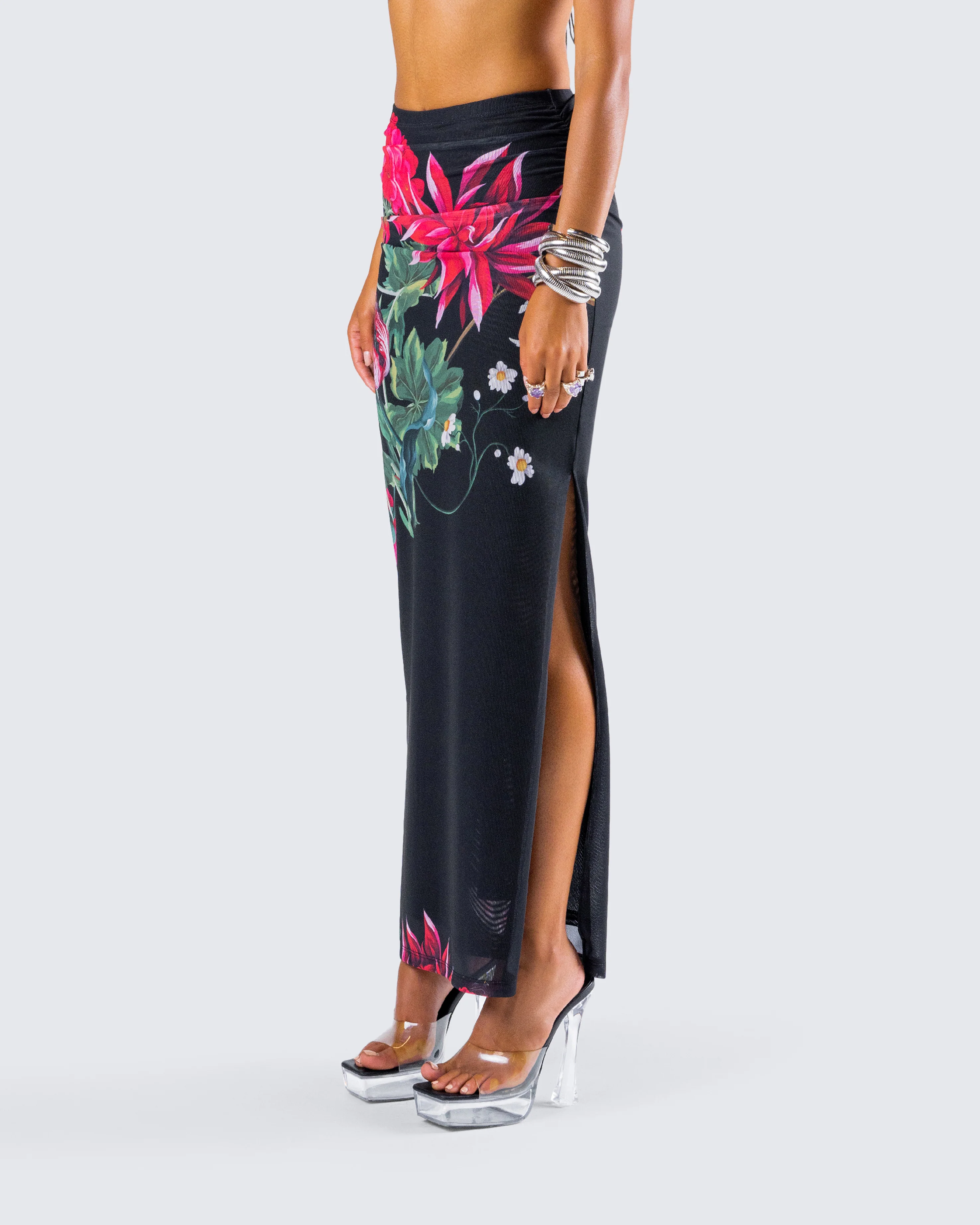 Eldora Floral Print Maxi Skirt - Image 5