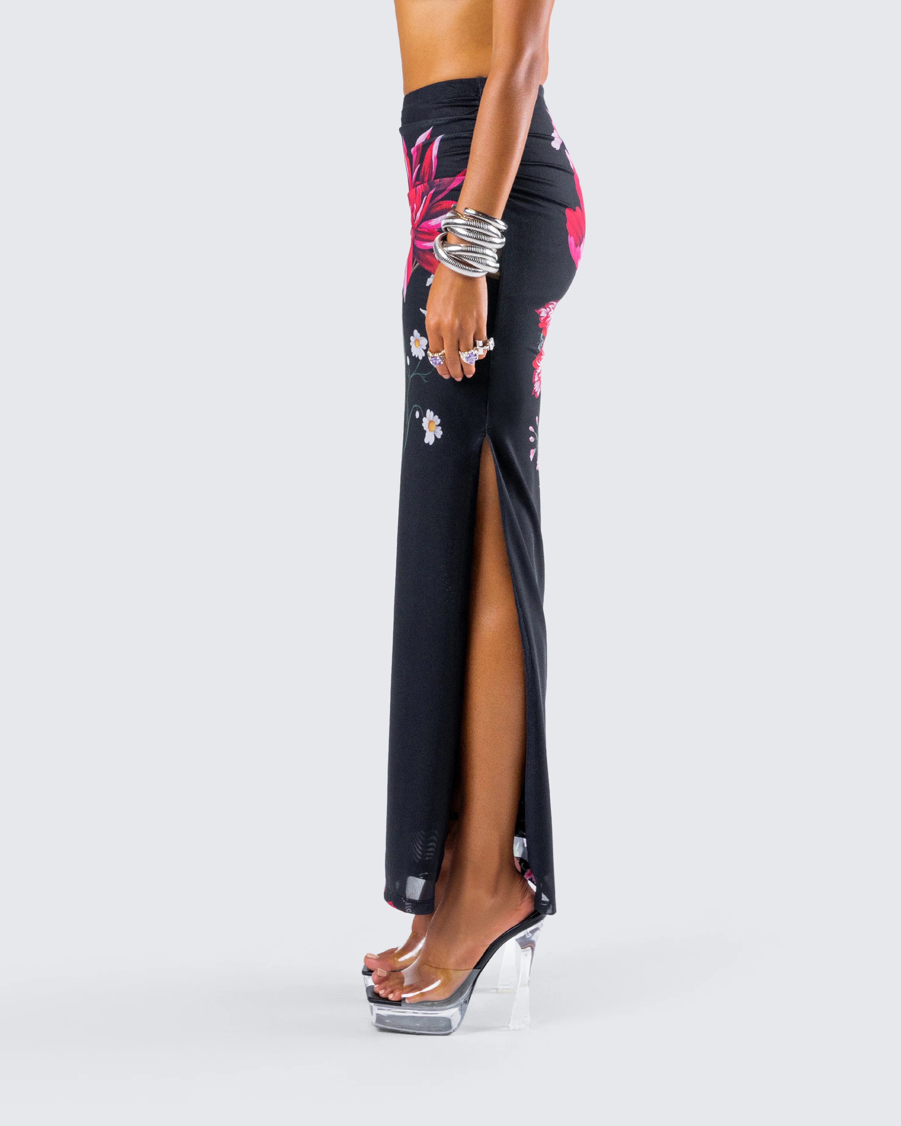Eldora Floral Print Maxi Skirt - Image 6
