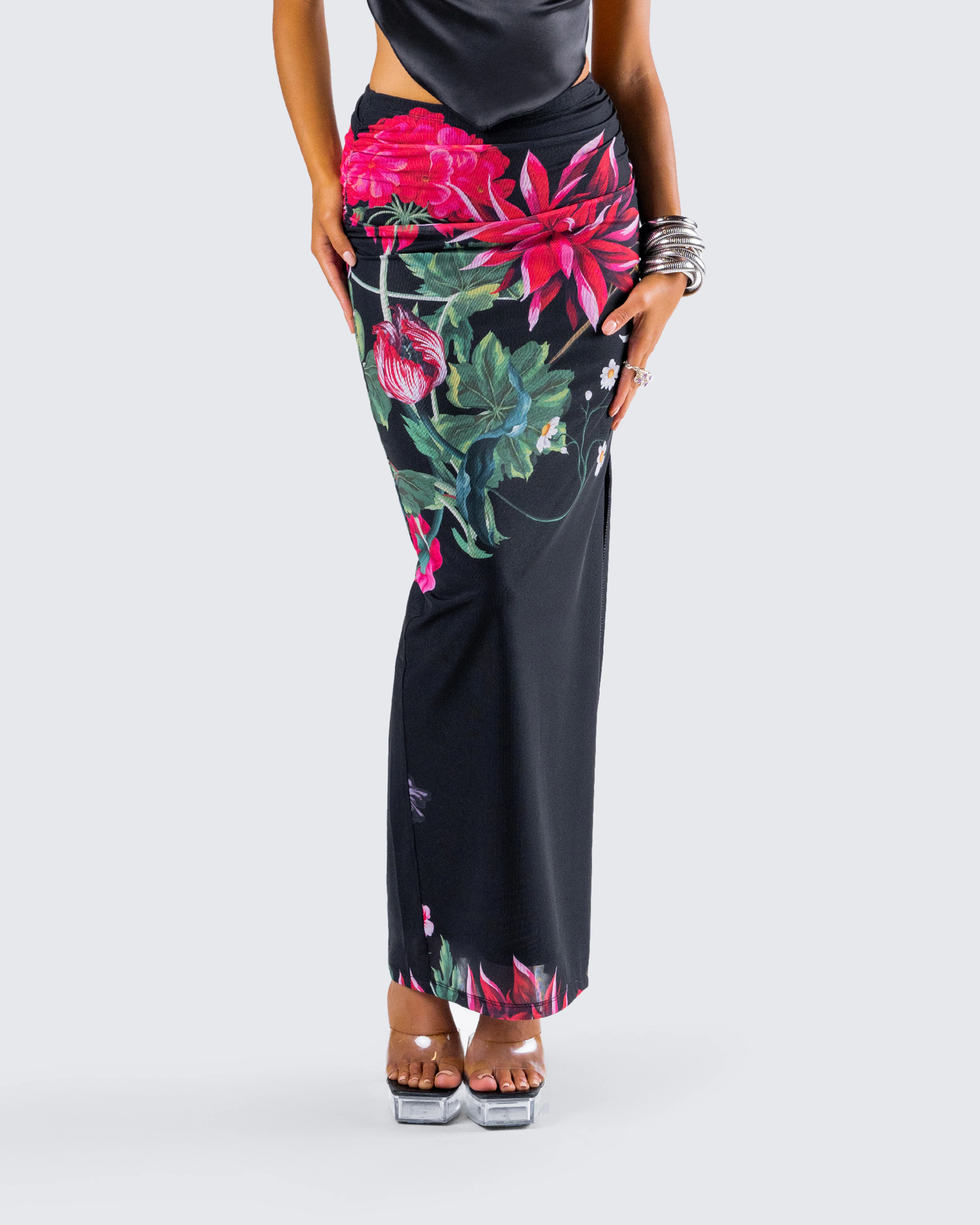 Eldora Floral Print Maxi Skirt - Image 8