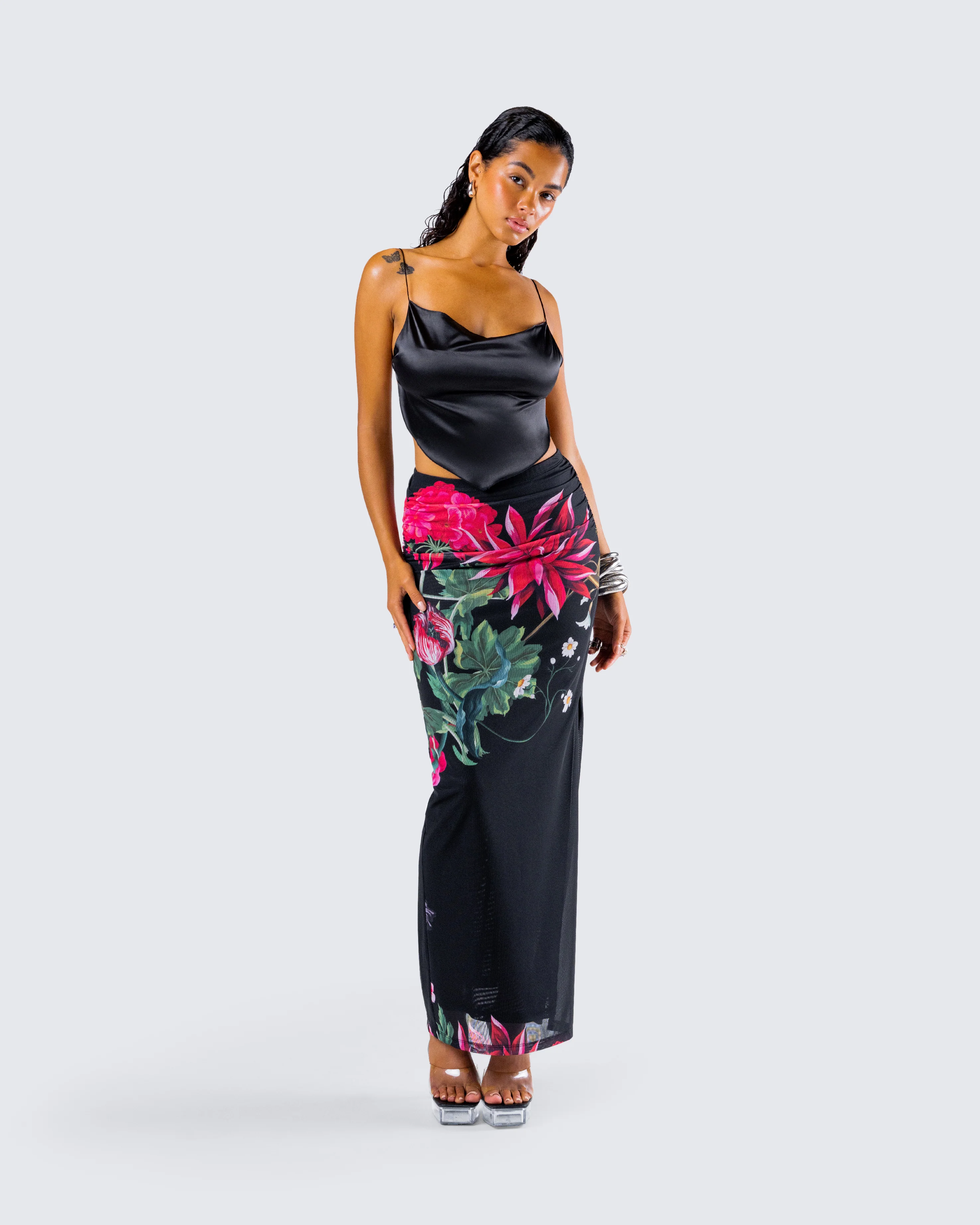 Eldora Floral Print Maxi Skirt - Image 9