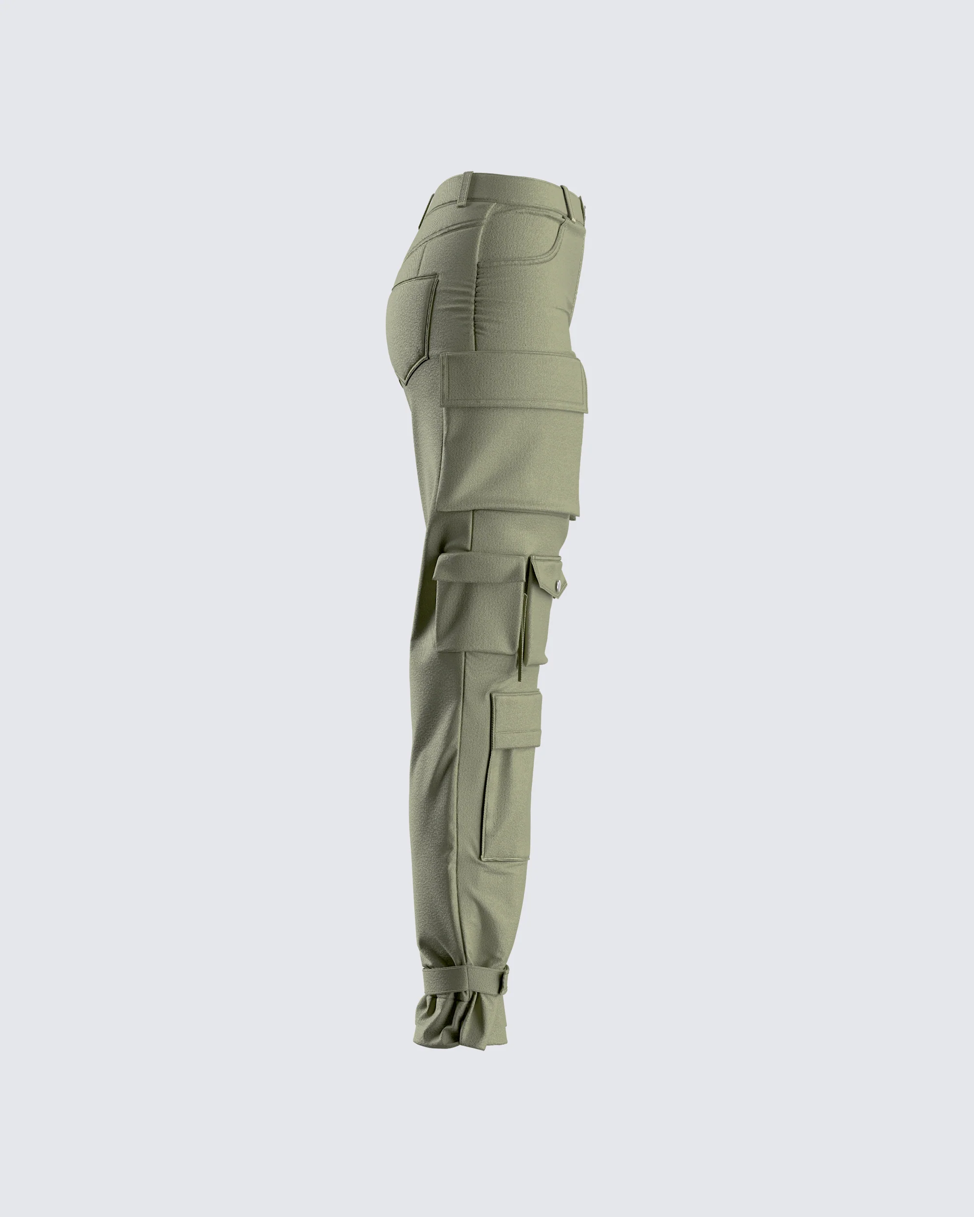 Eleni Olive Utility Pocket Pant - Image 2