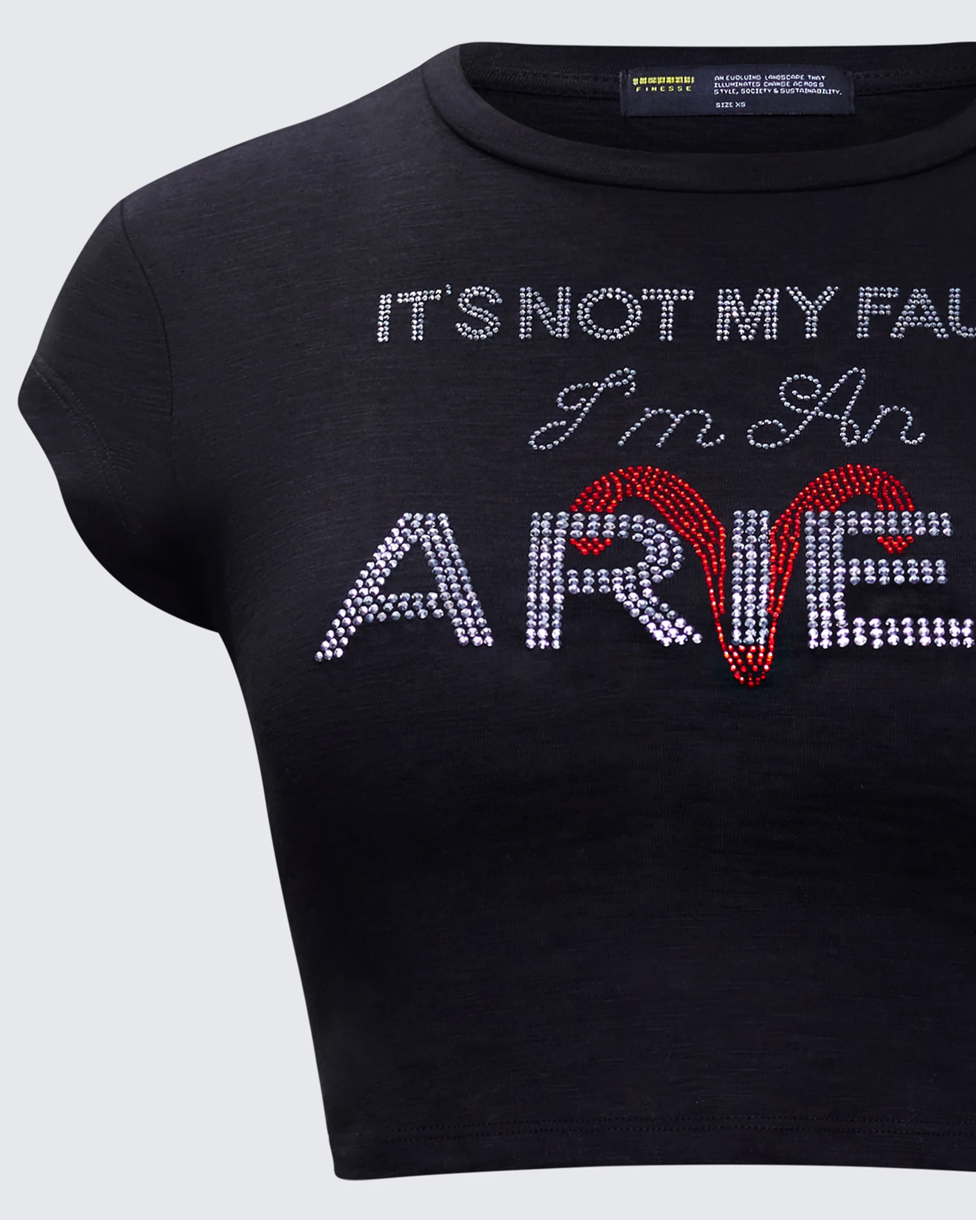 Elowen Black Aries Graphic Top - Image 6