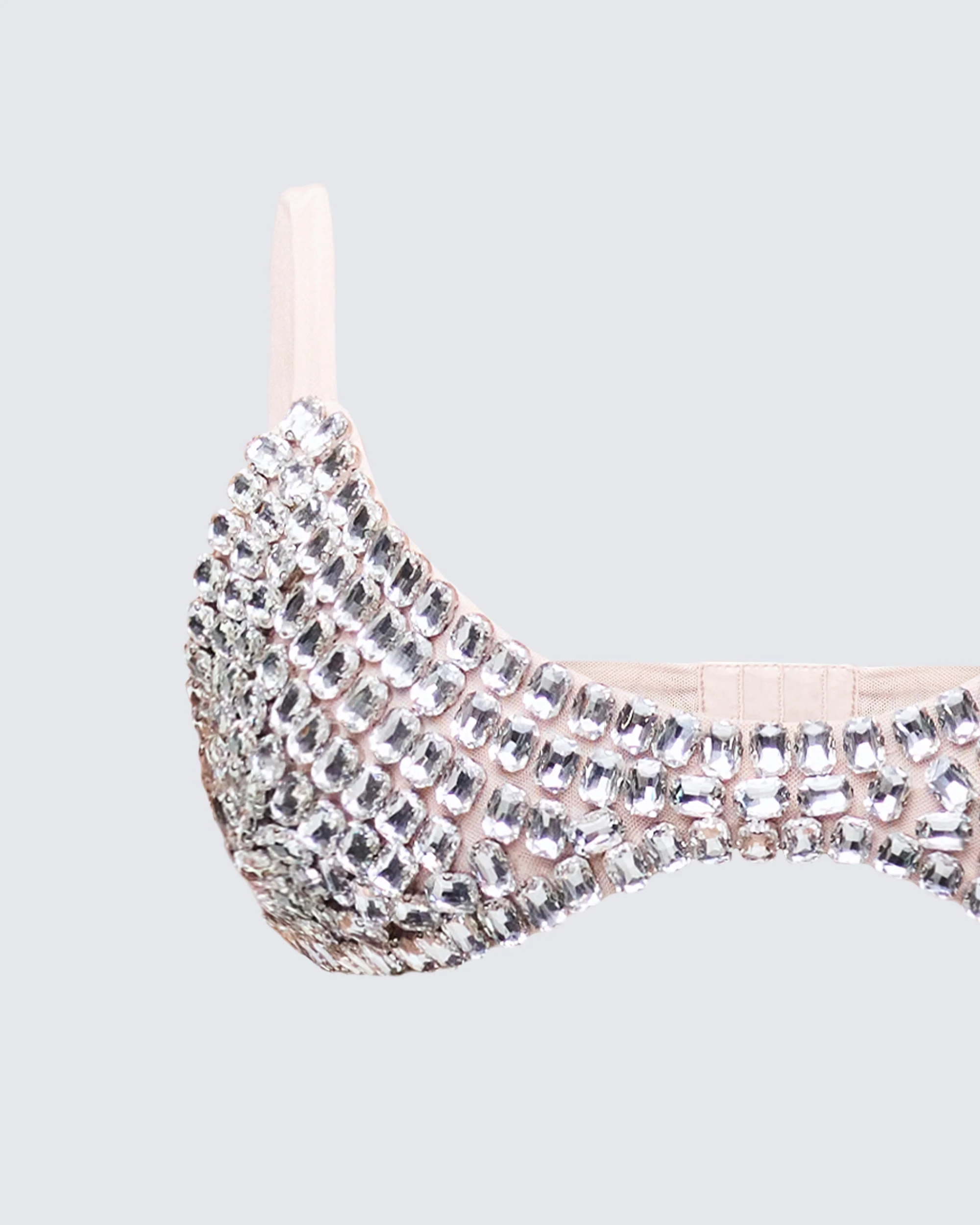 Elyra Silver Diamante Mesh Bra Top - Image 6