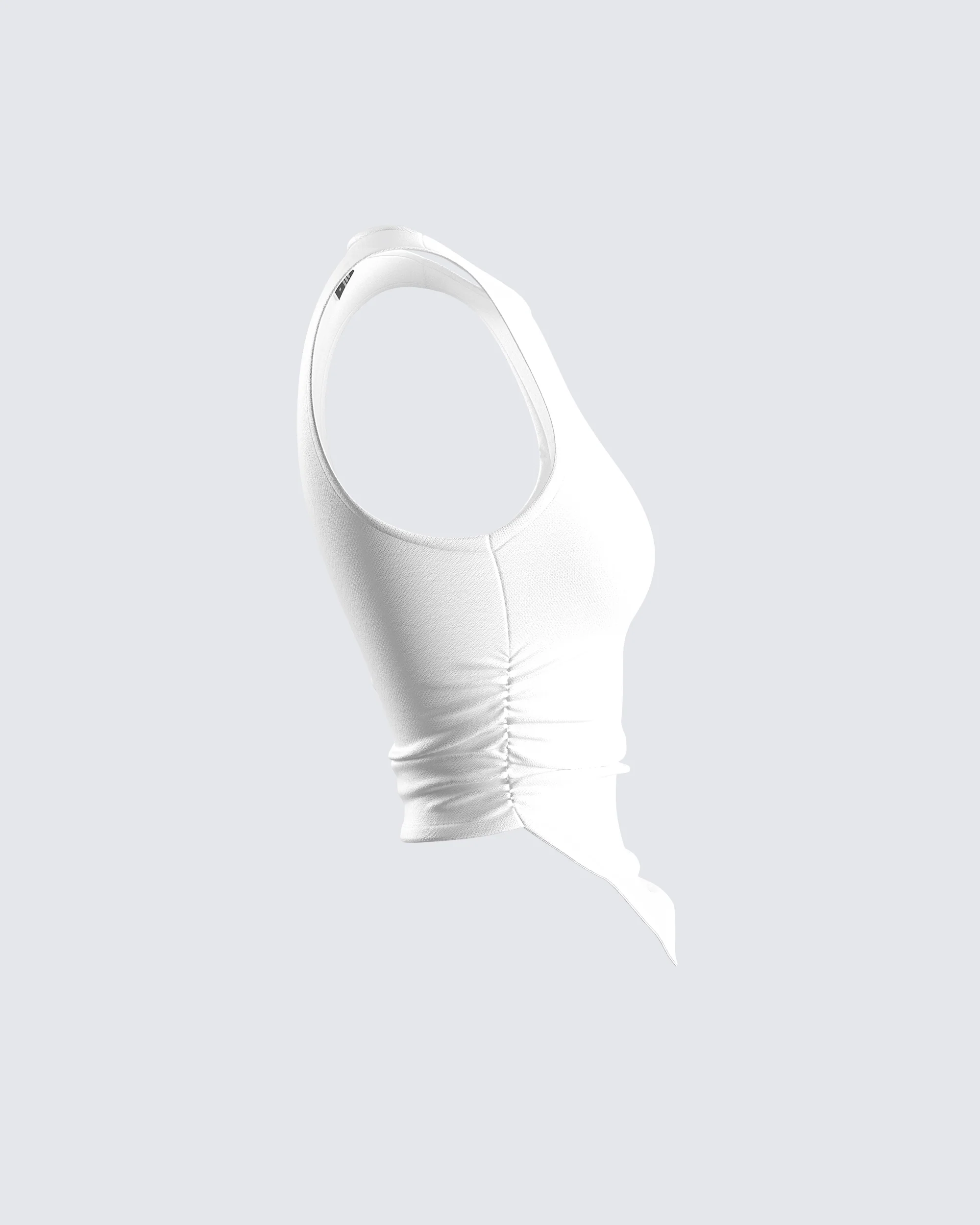Ema White Jersey Tank Top - Image 2