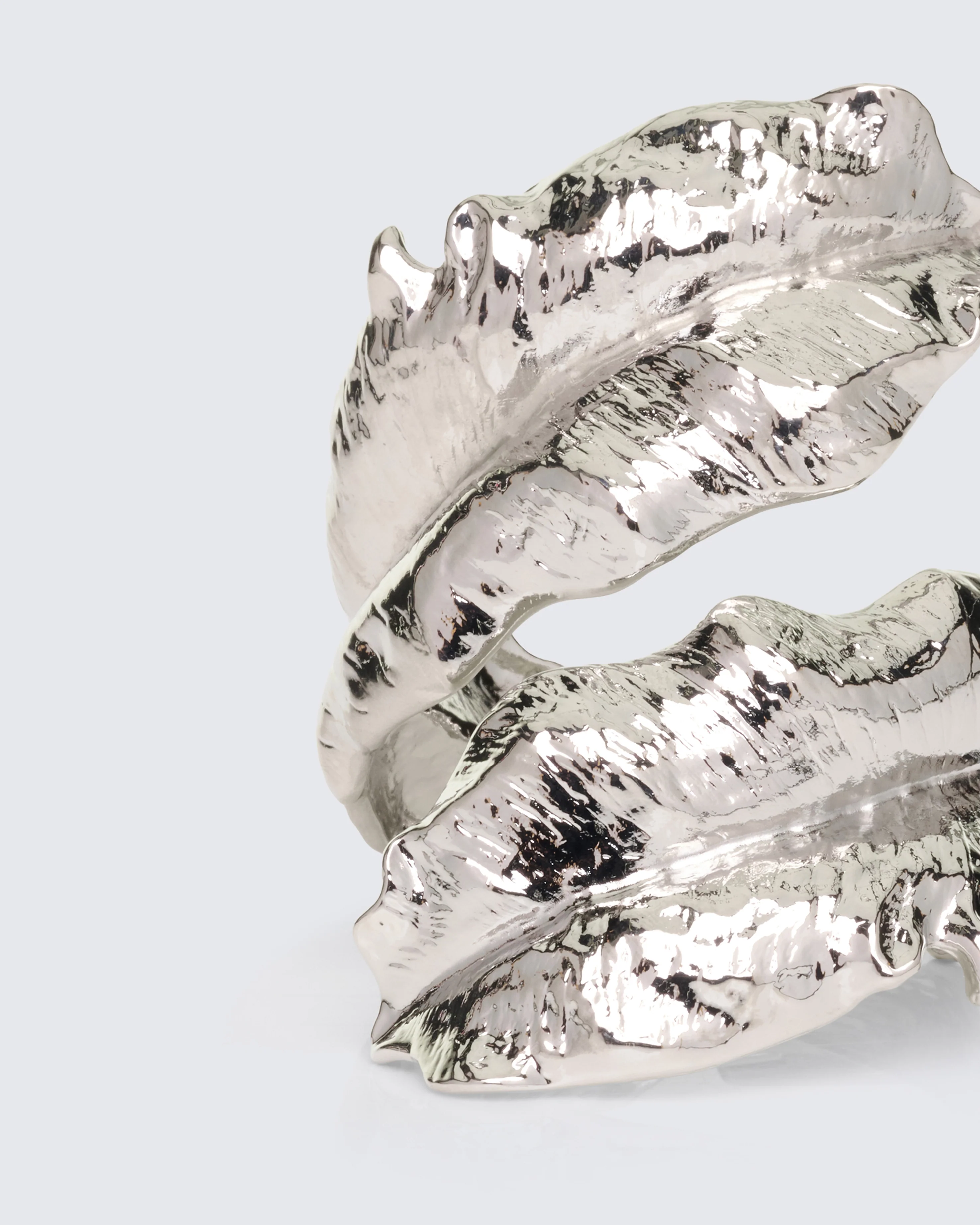 Emerald Silver Leaf Bracelet - Image 3