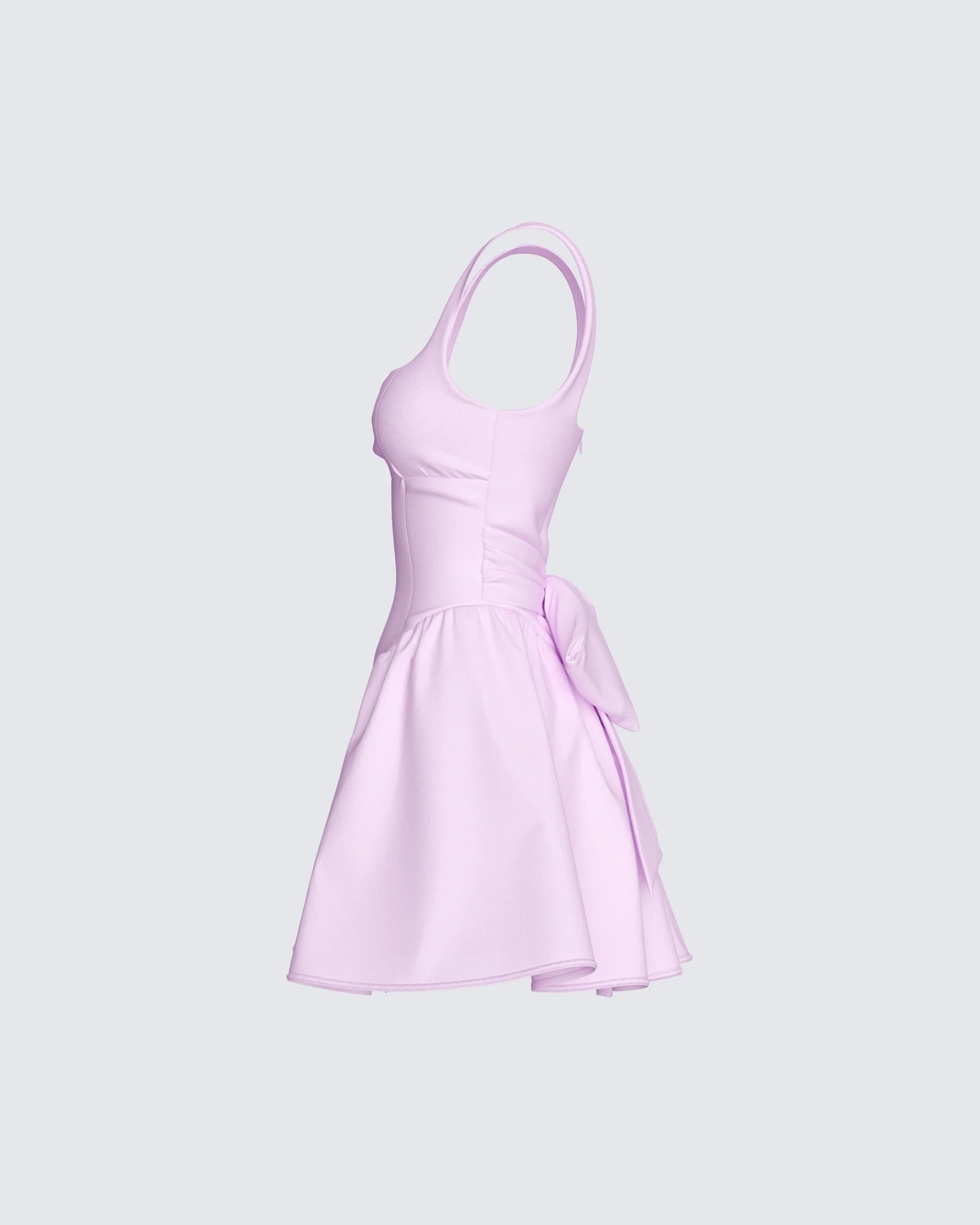 Emi Pink Bow Mini Dress - Image 2