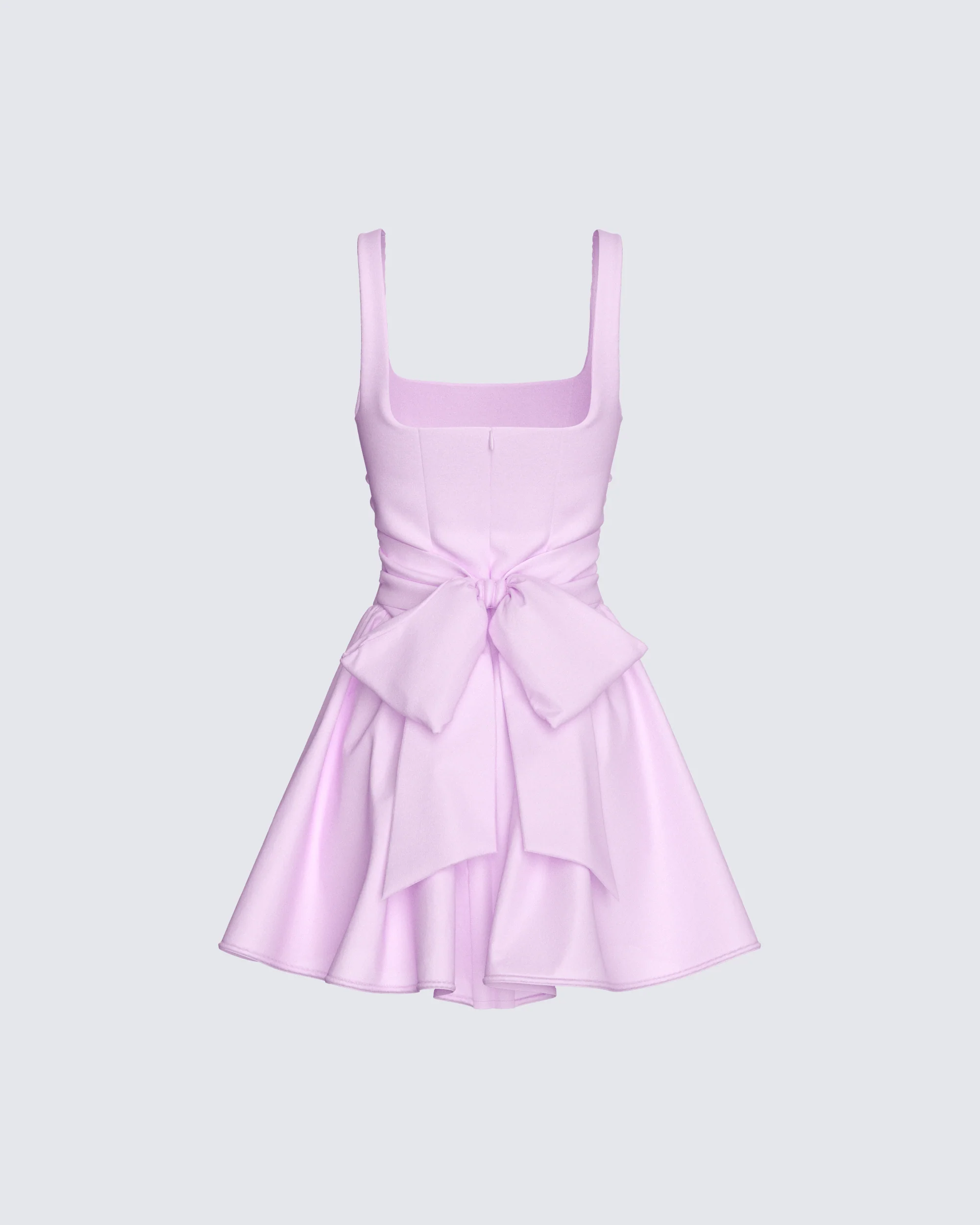 Emi Pink Bow Mini Dress - Image 3