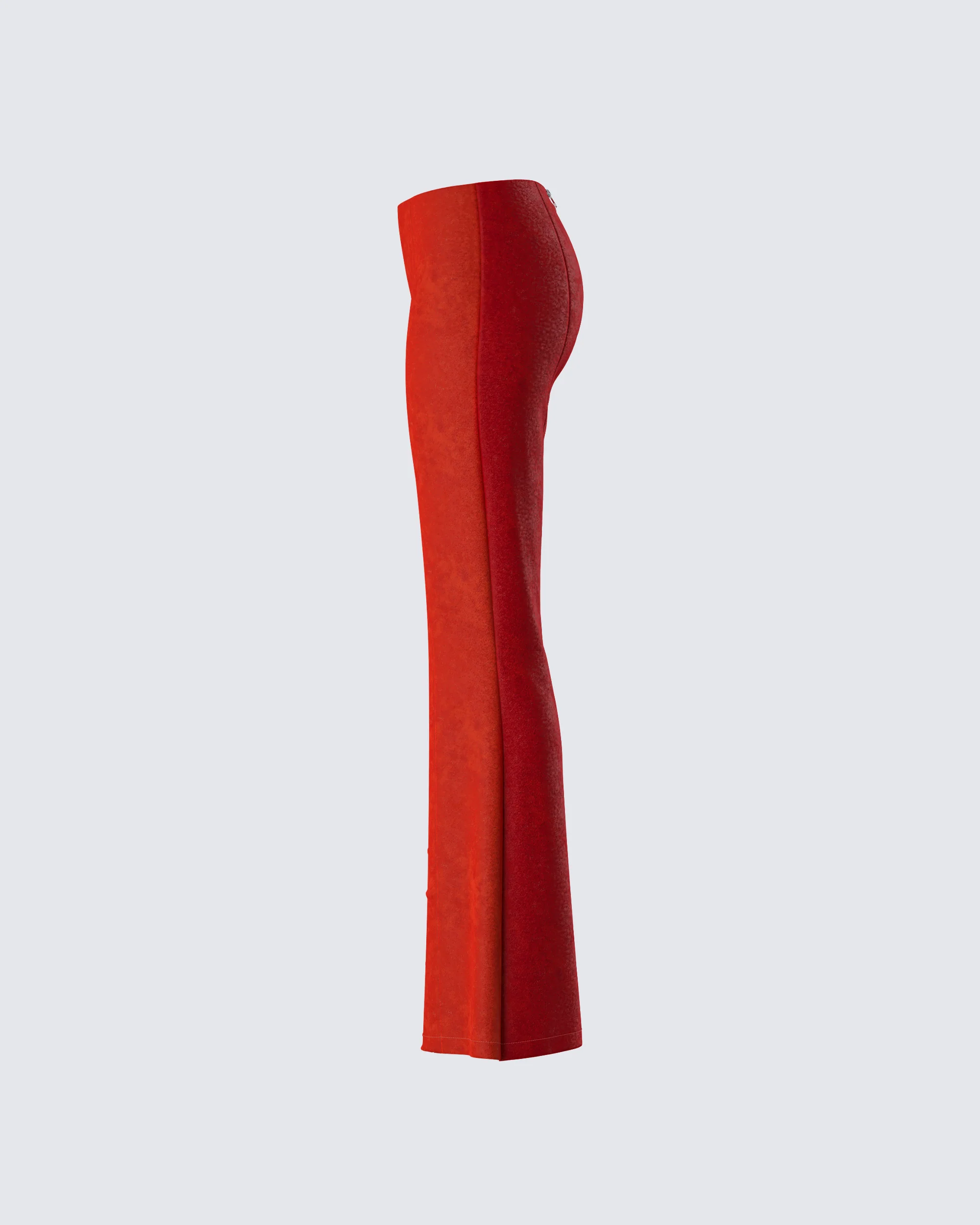 Emi Two Tone Orange Faux Suede Pant - Image 2