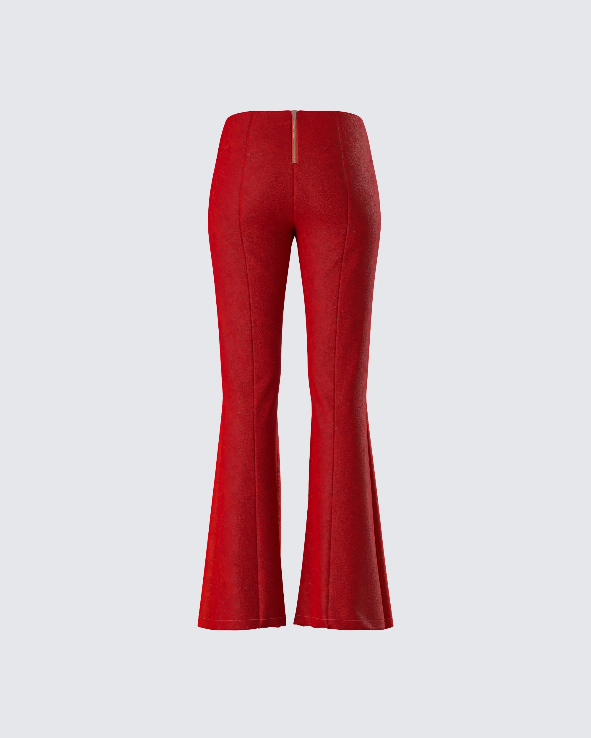 Emi Two Tone Orange Faux Suede Pant - Image 3