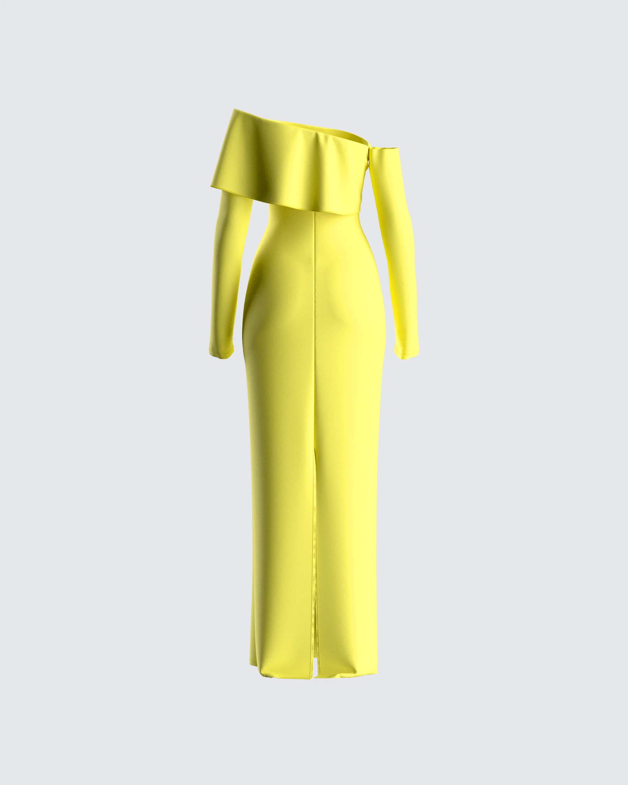 Emme Yellow Ponte Maxi Dress - Image 3