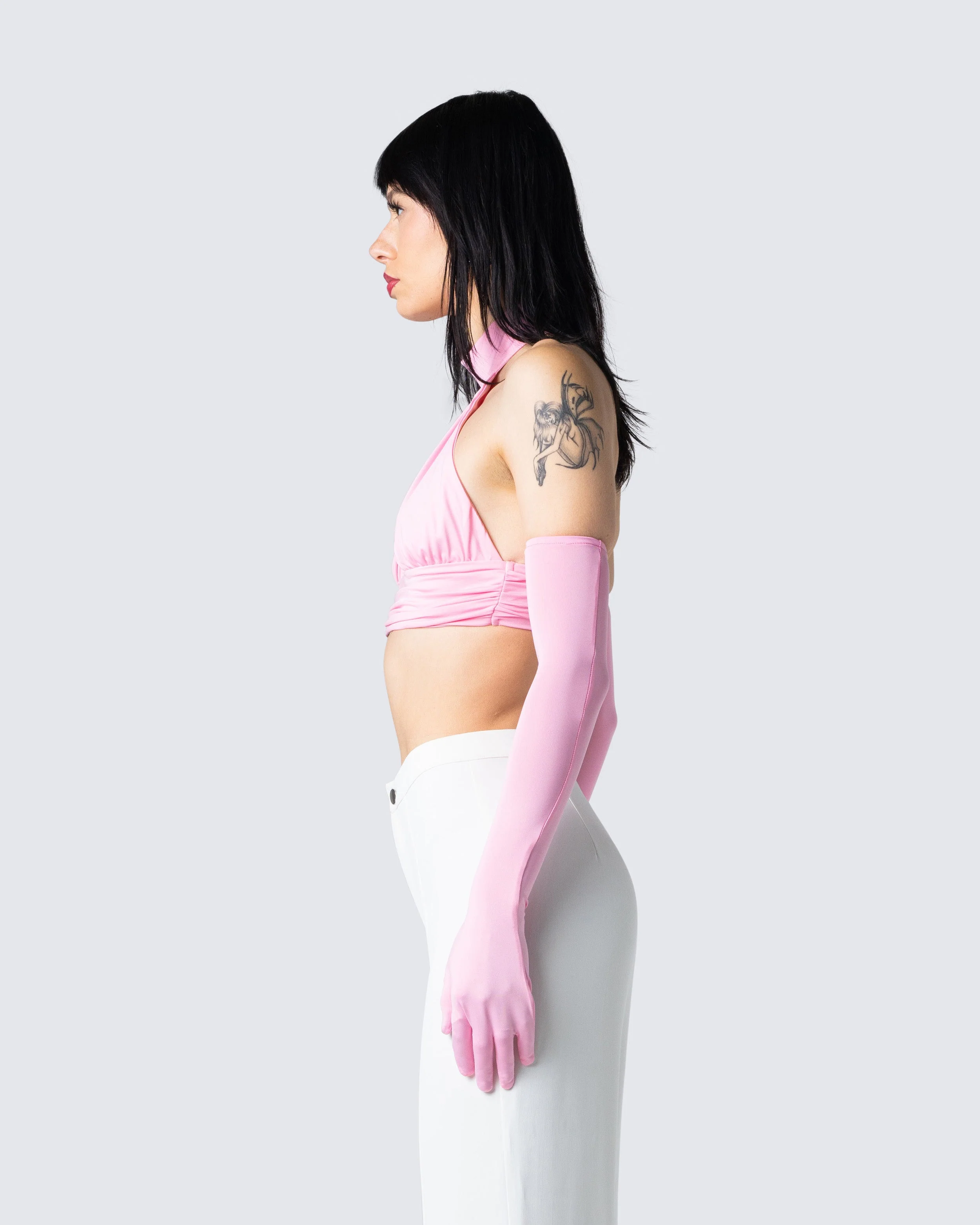 Emmy Pink Halter Crop Top - Image 5