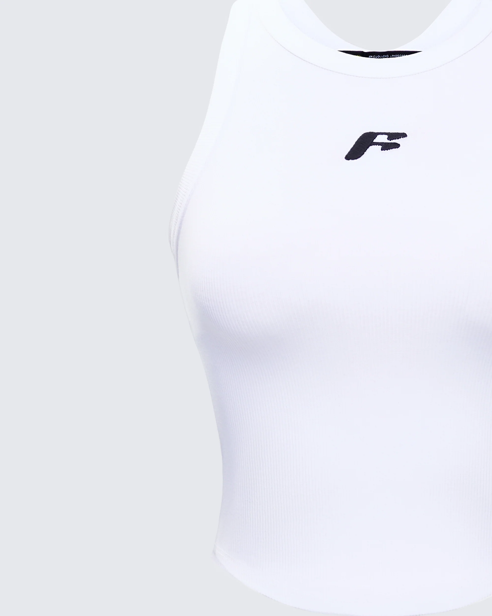 Enid White Scoop Hem Tank Top - Image 6