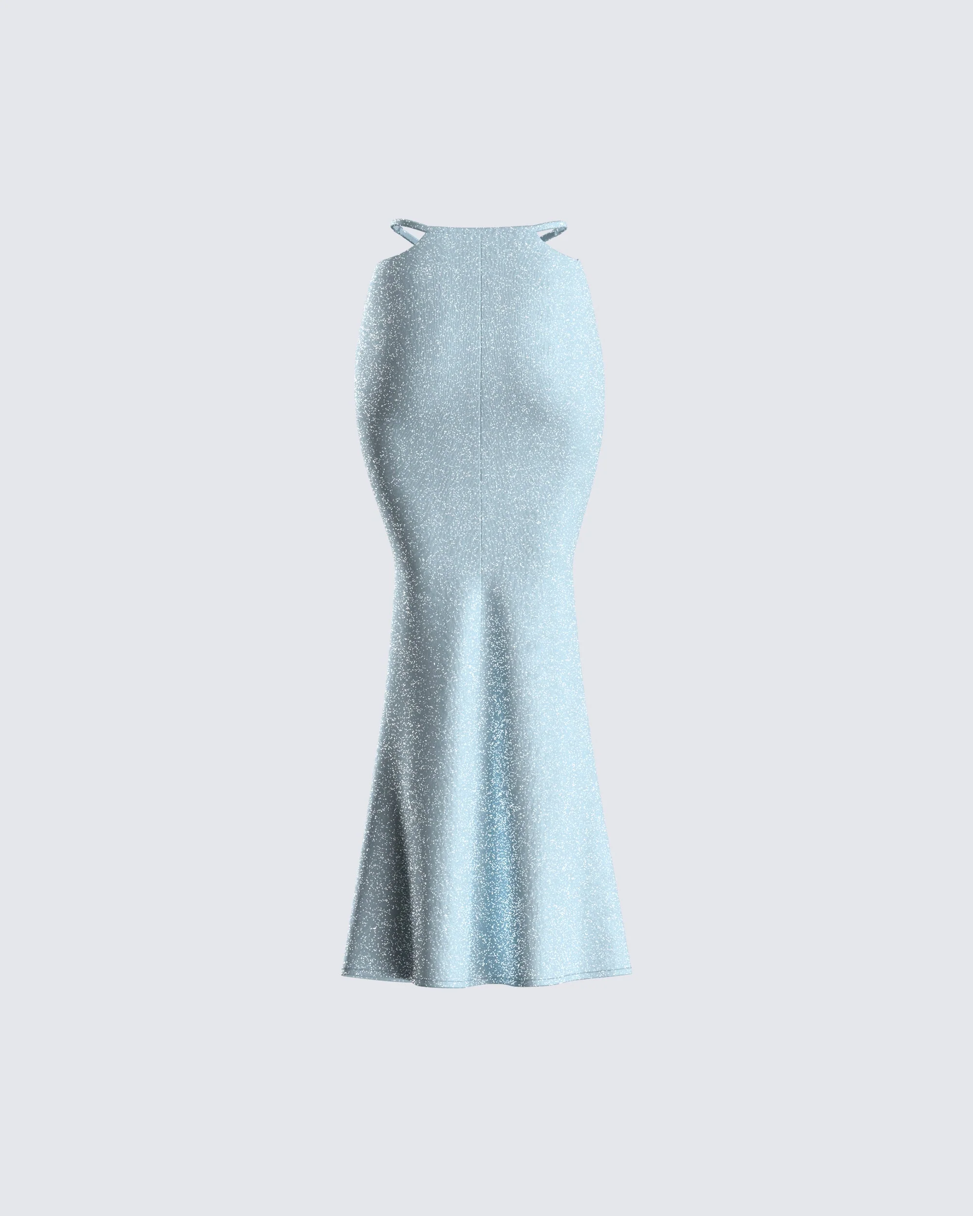 Erika Blue Maxi Skirt - Image 3