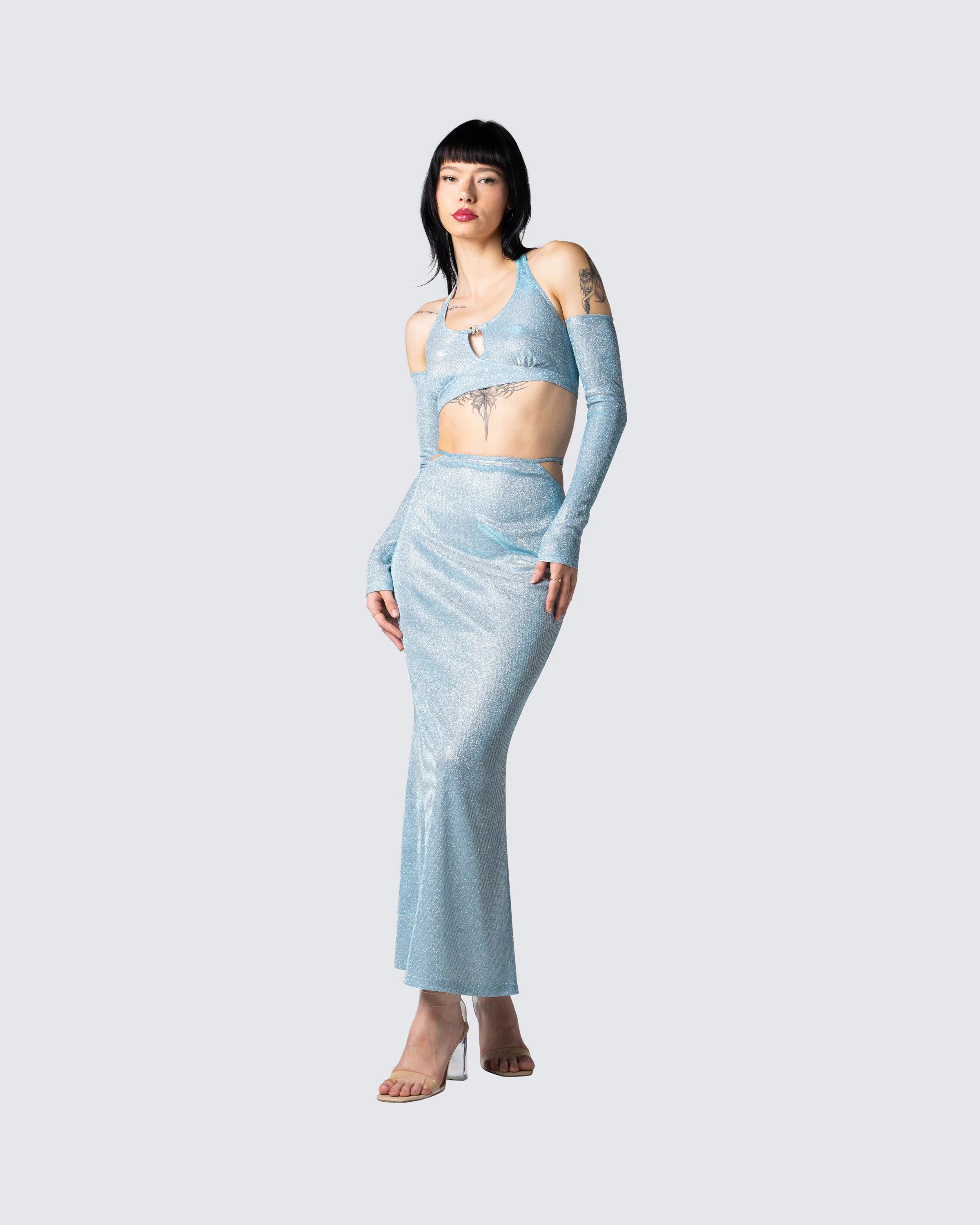 Erika Blue Maxi Skirt - Image 7