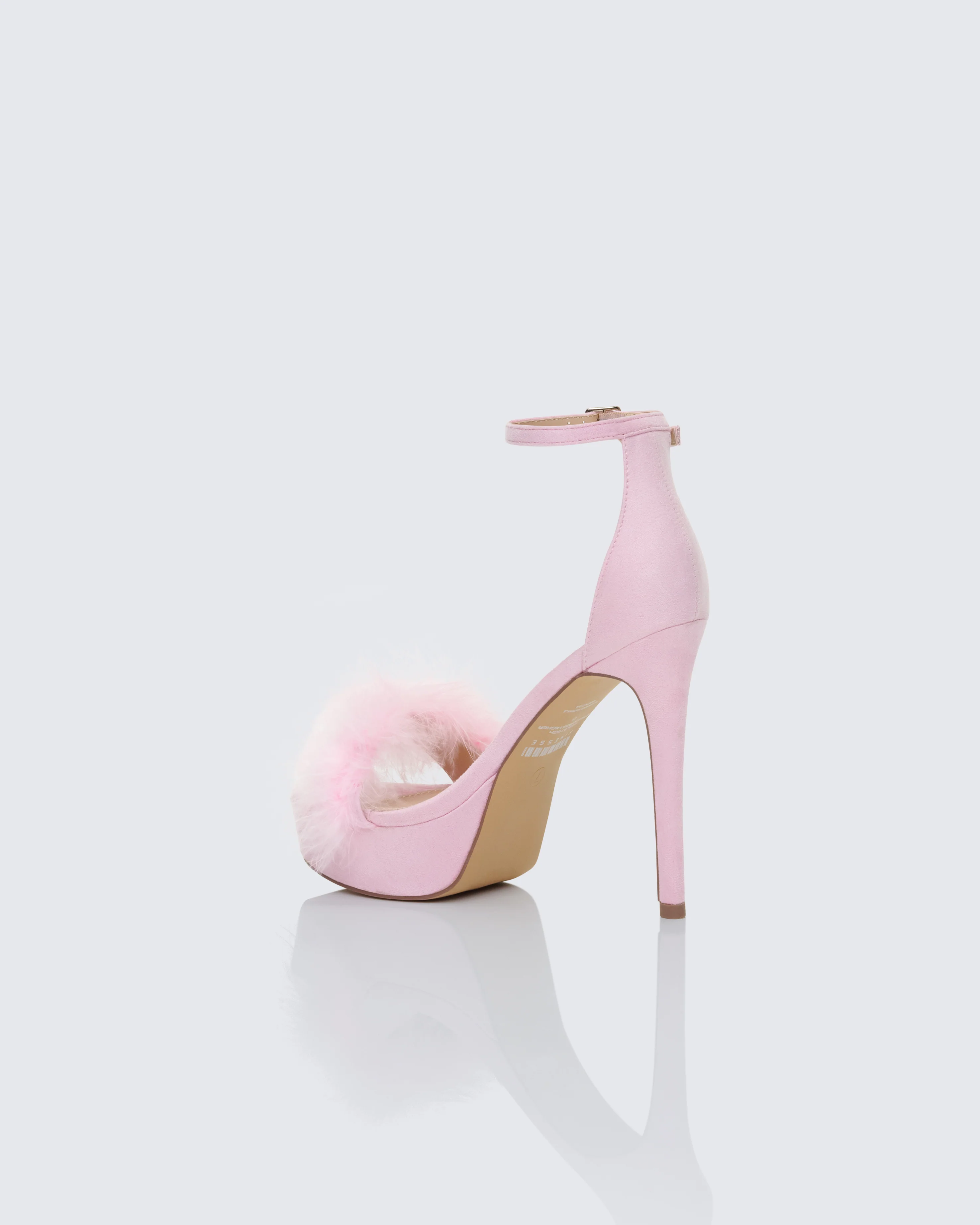 Erminia Pink Feather Detail Heels - Image 3