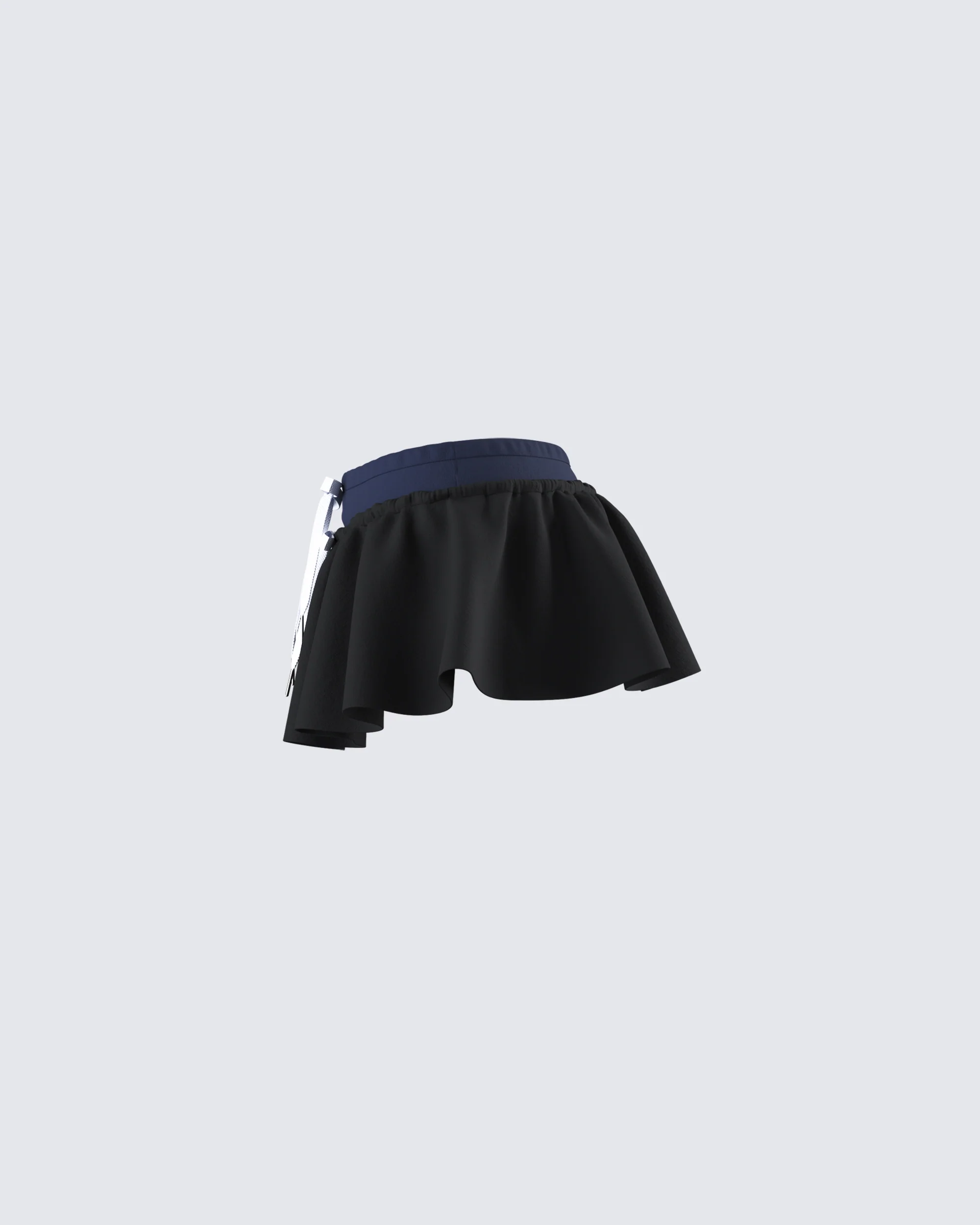 Esa Black Flounce Micro Mini Skort - Image 2