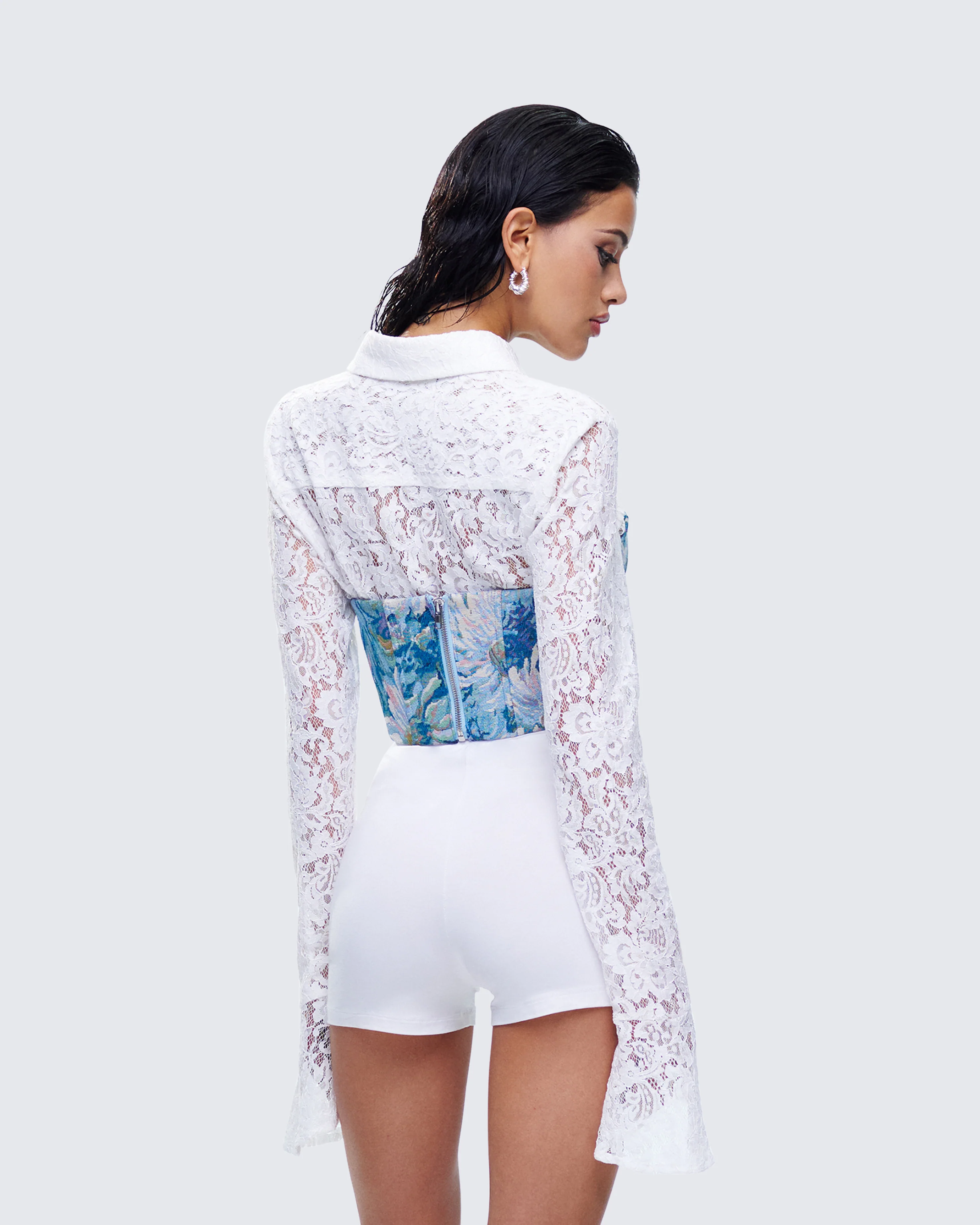 Eunji Multi Jacquard Corset Top - Image 7