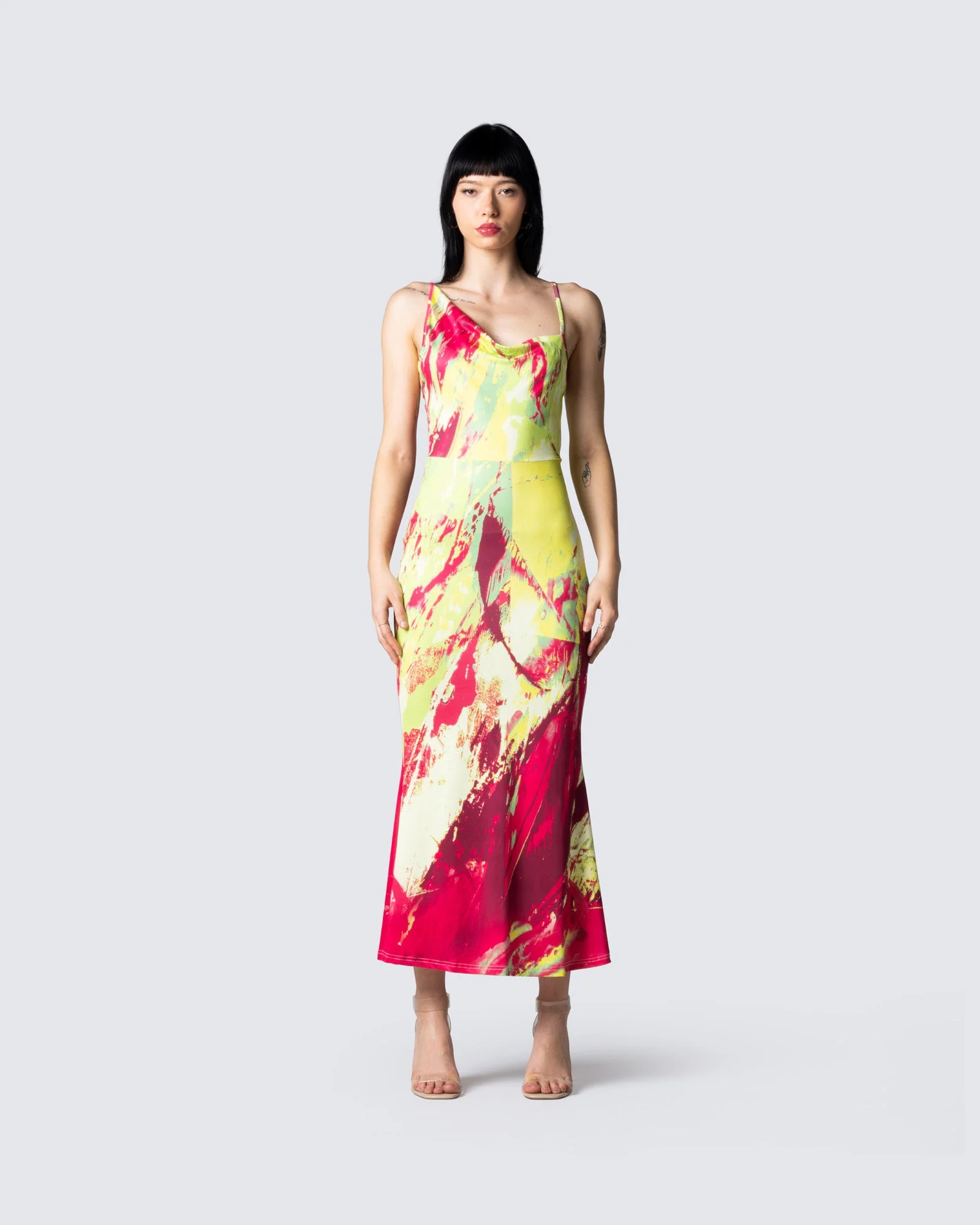 Everleigh Abstract Print Dress - Image 4