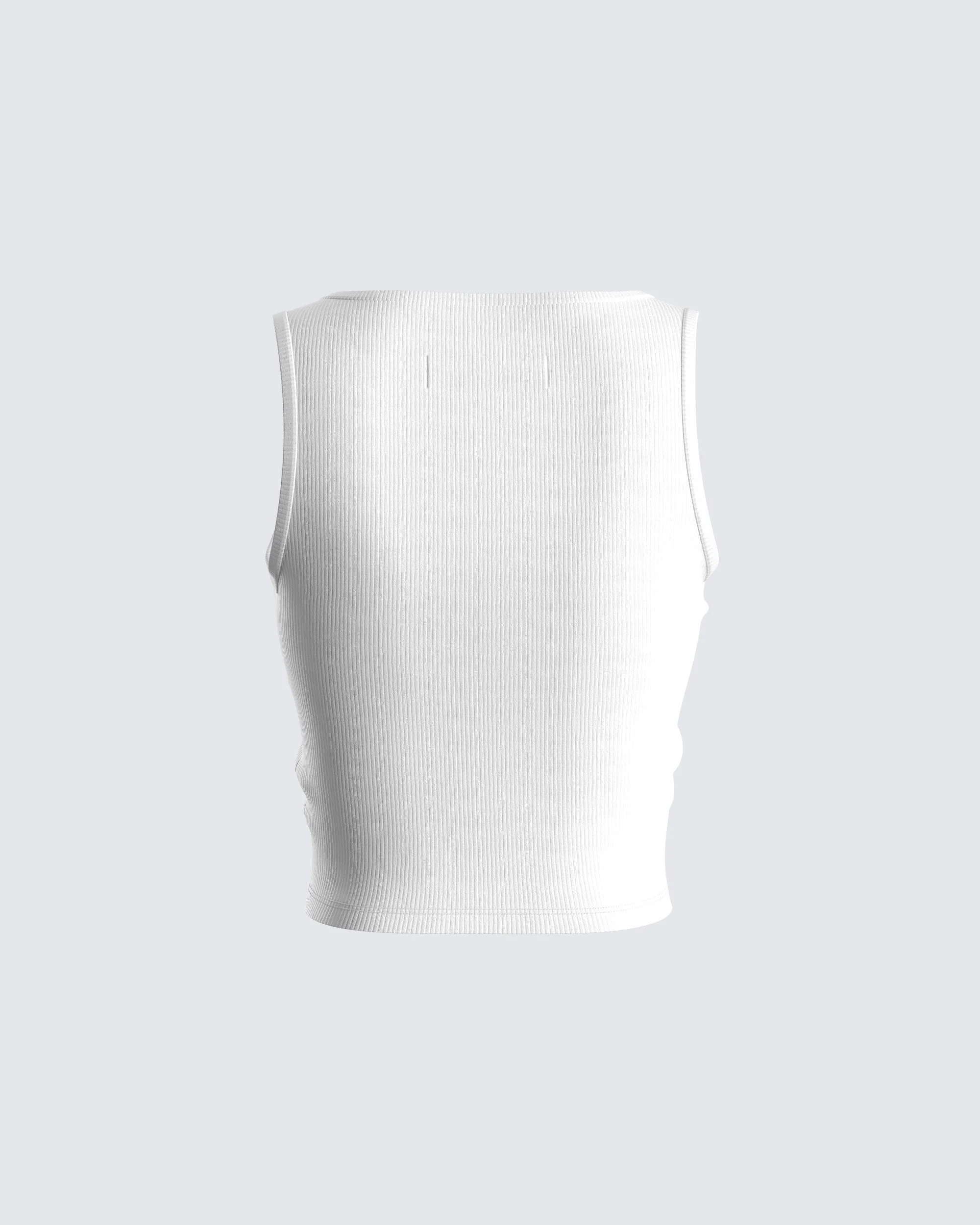 Ezra White Logo Tank Top - Image 3